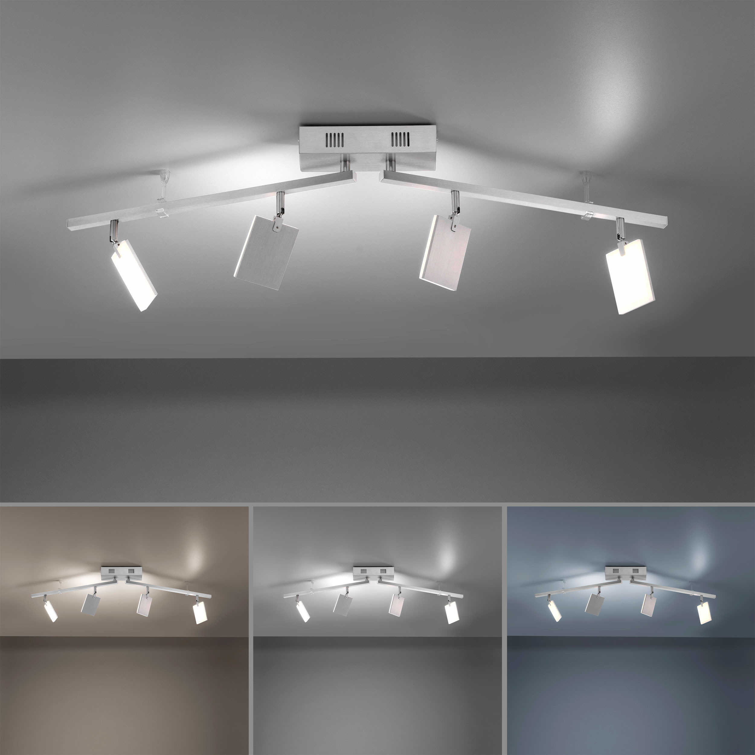LED-Deckenleuchte 4flg image number null