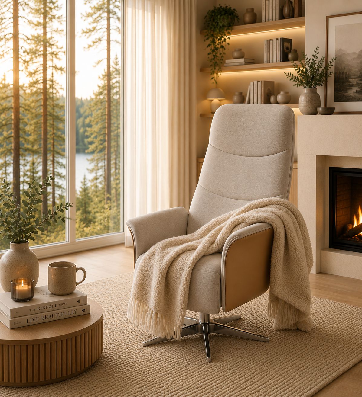 vito Relaxsessel grau Leder