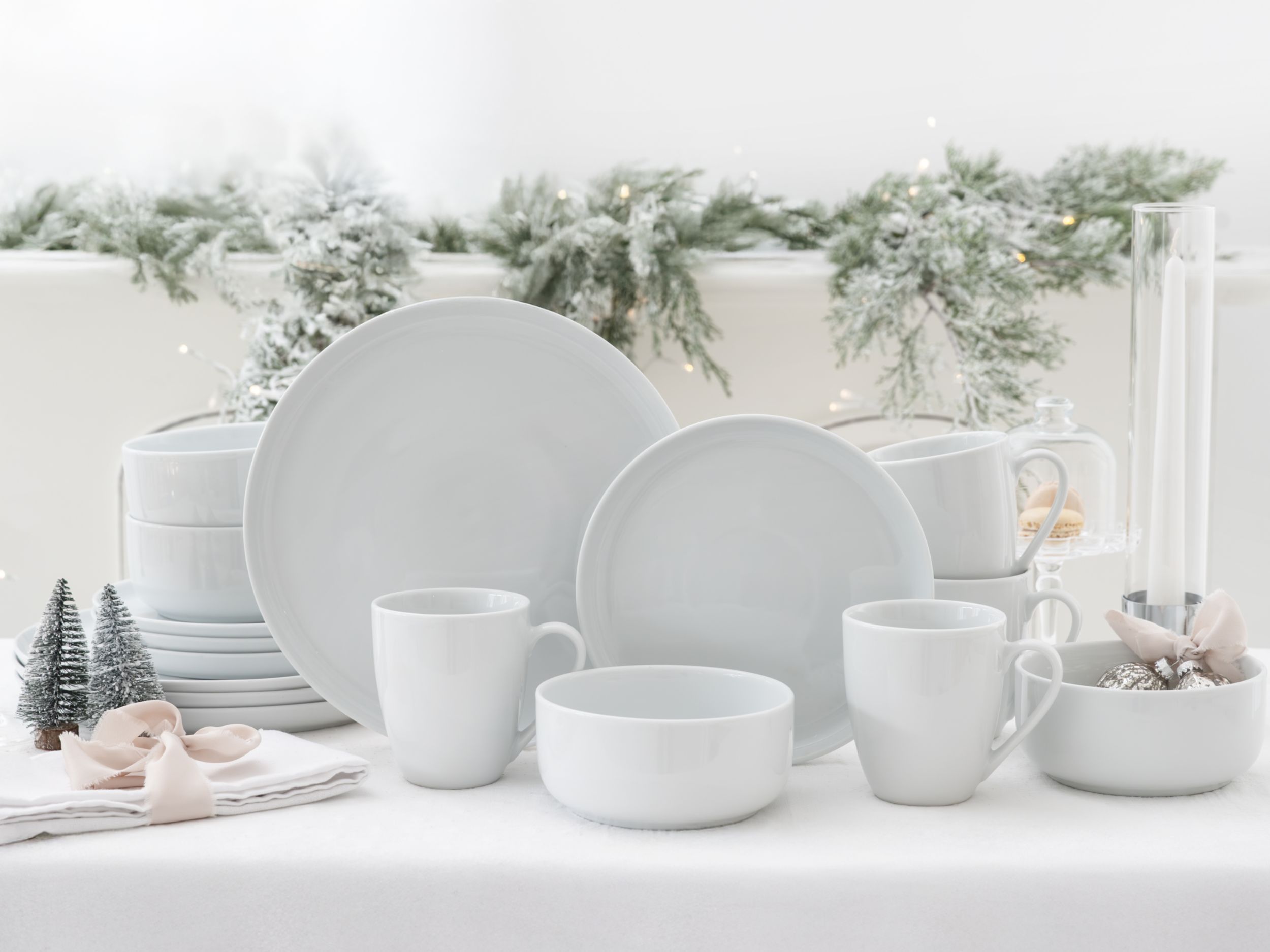 CreaTable Kombigeschirr 16tlg weiß Porzellan