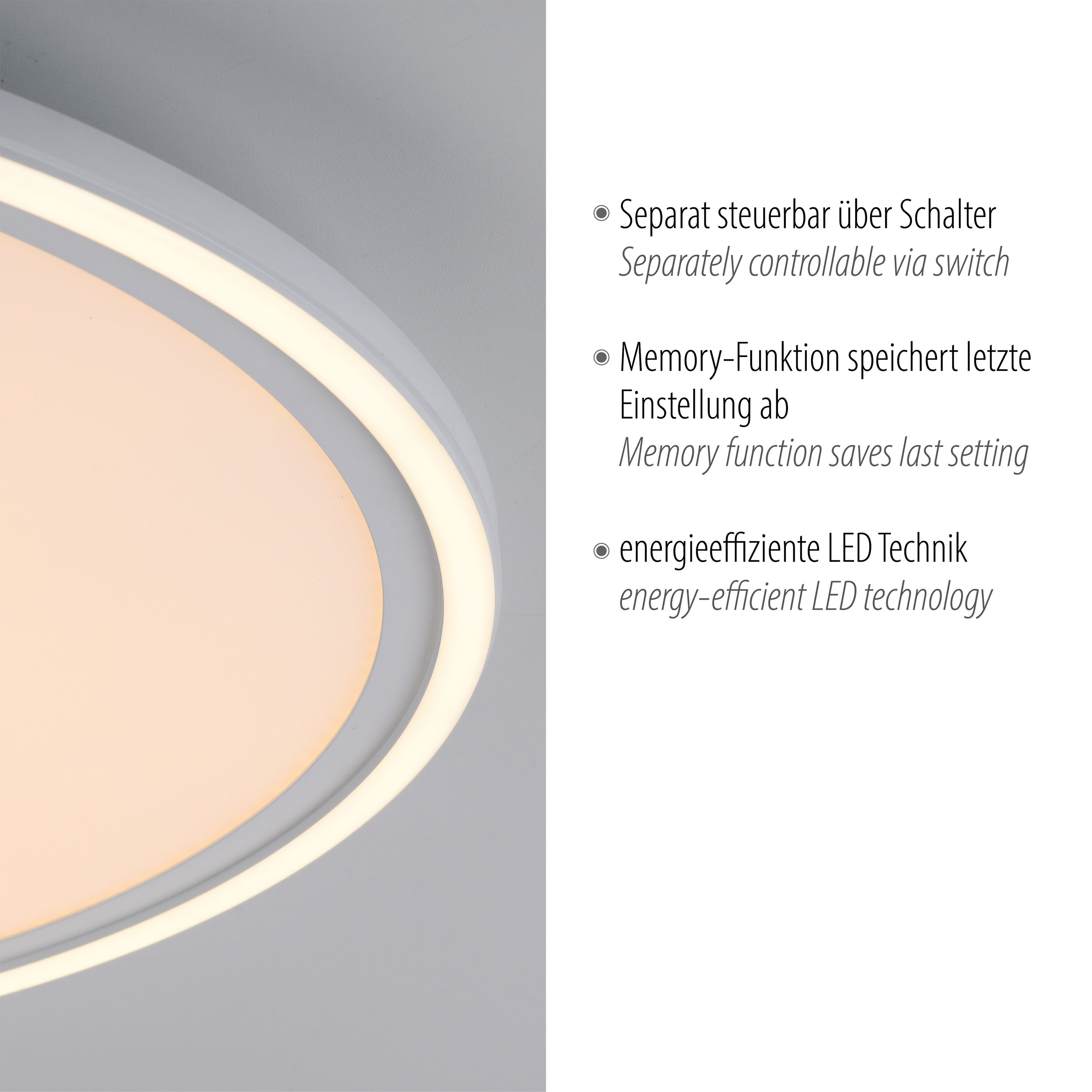 LED-Deckenleuchte 2flg image number null