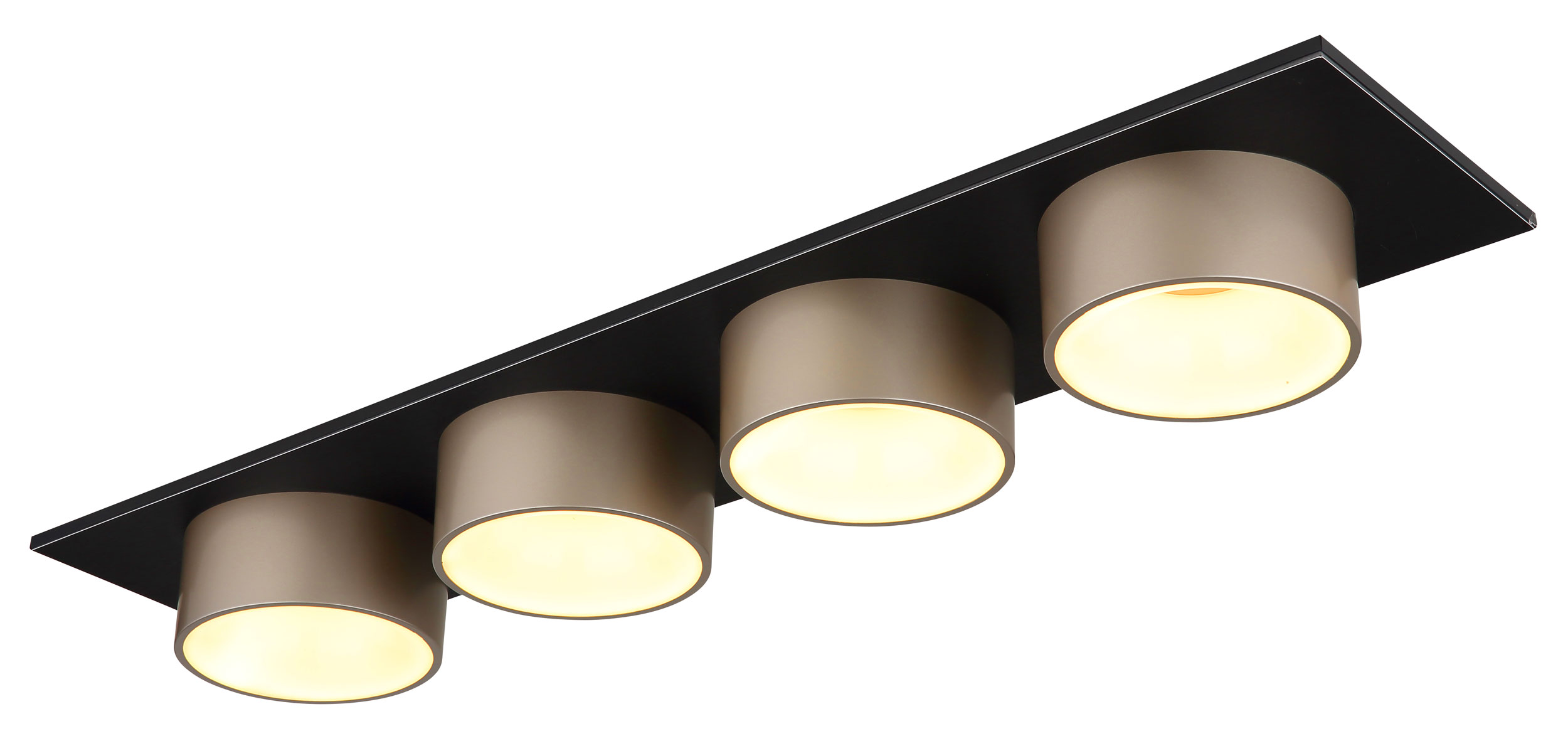 Globo LED-Deckenleuchte 1flg 40W 1900lm 3000K Schwarz/Goldfarben