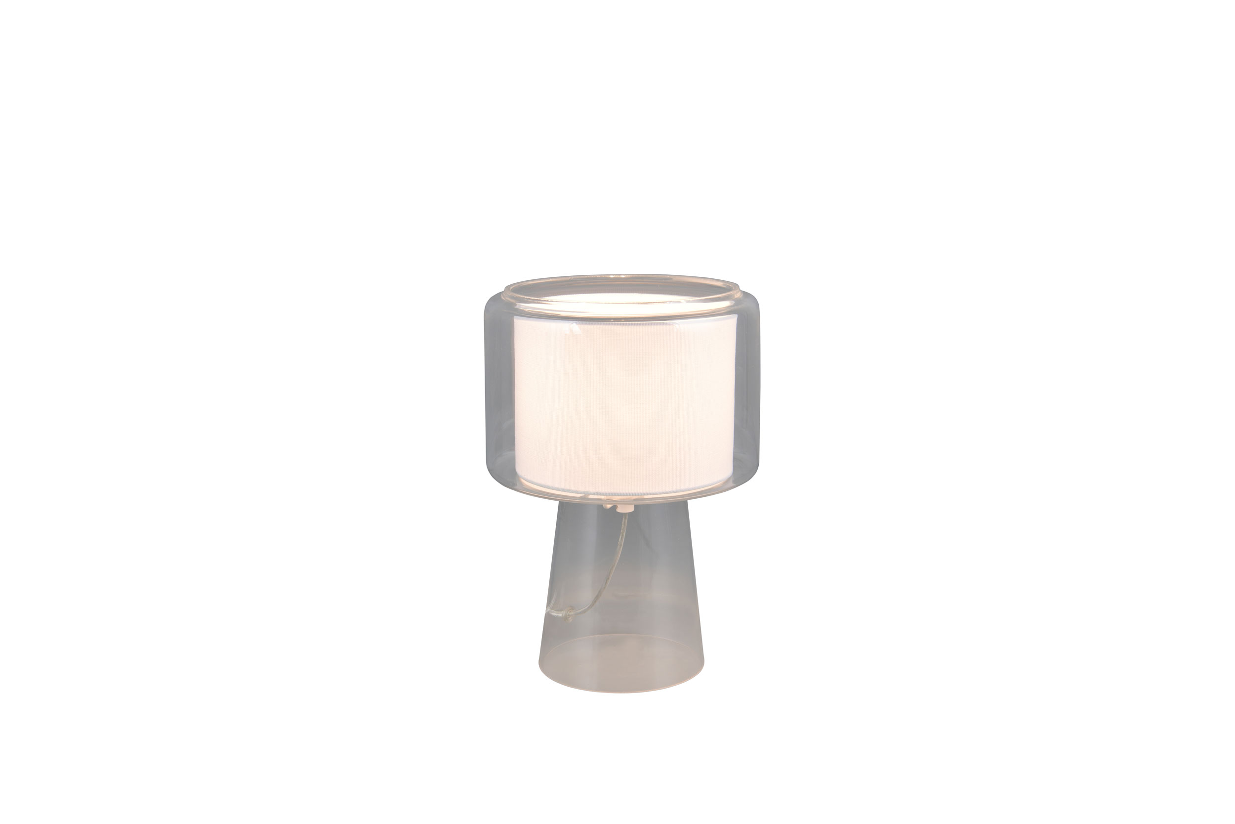 Trio Leuchten Tischleuchte 1flg transparent Glas