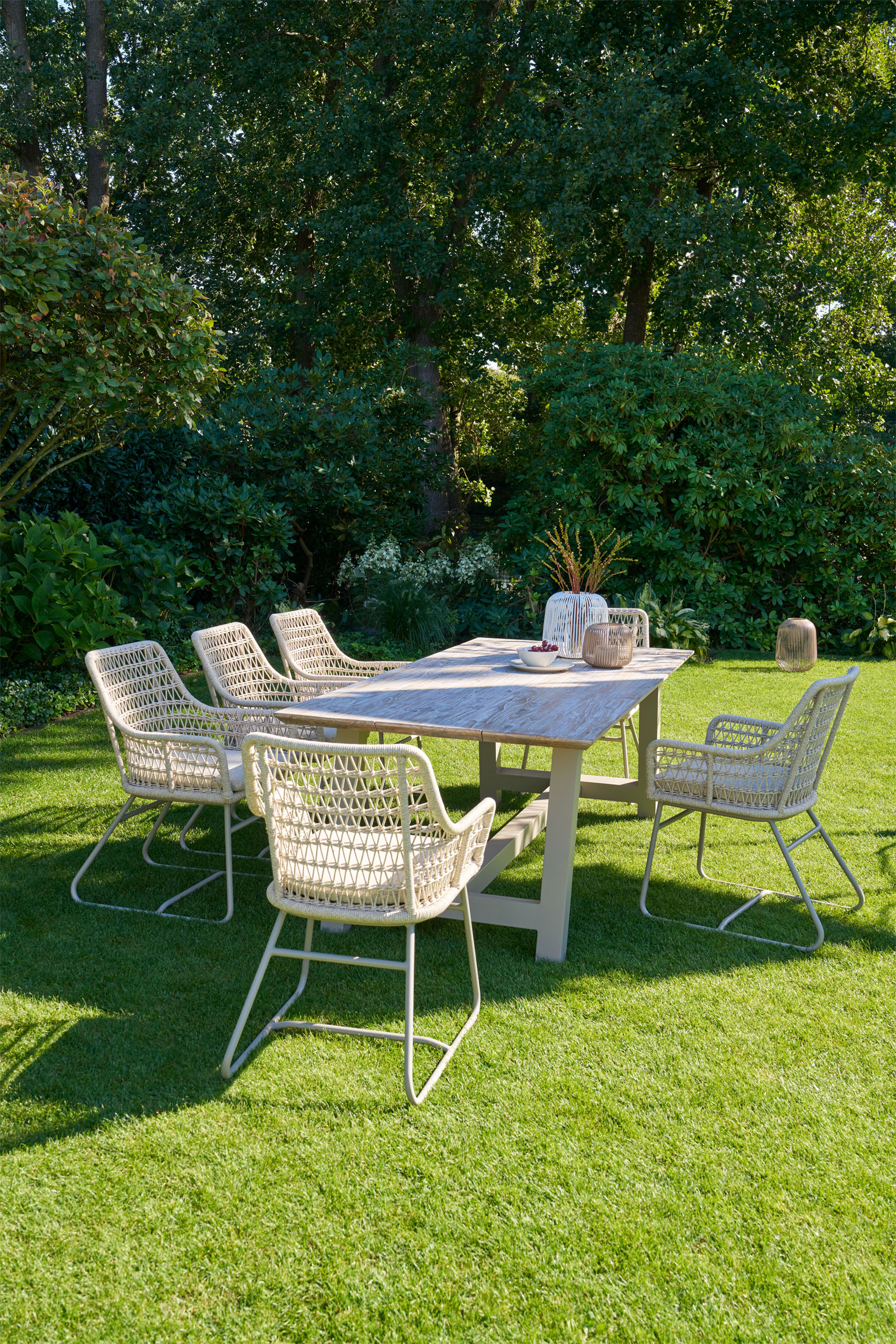 Gartentisch Teak Weiss image number null