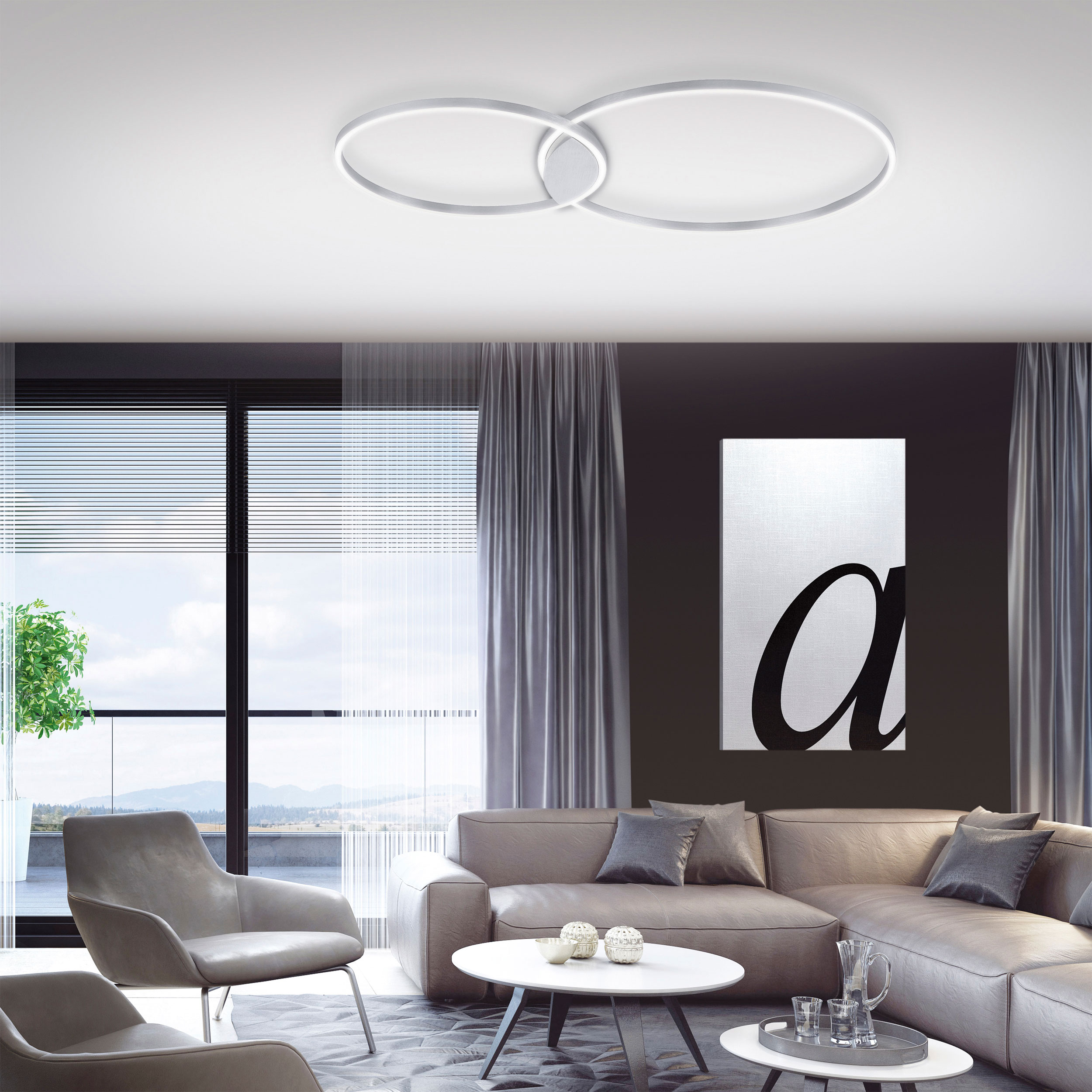 LED-Deckenleuchte 2flg image number null