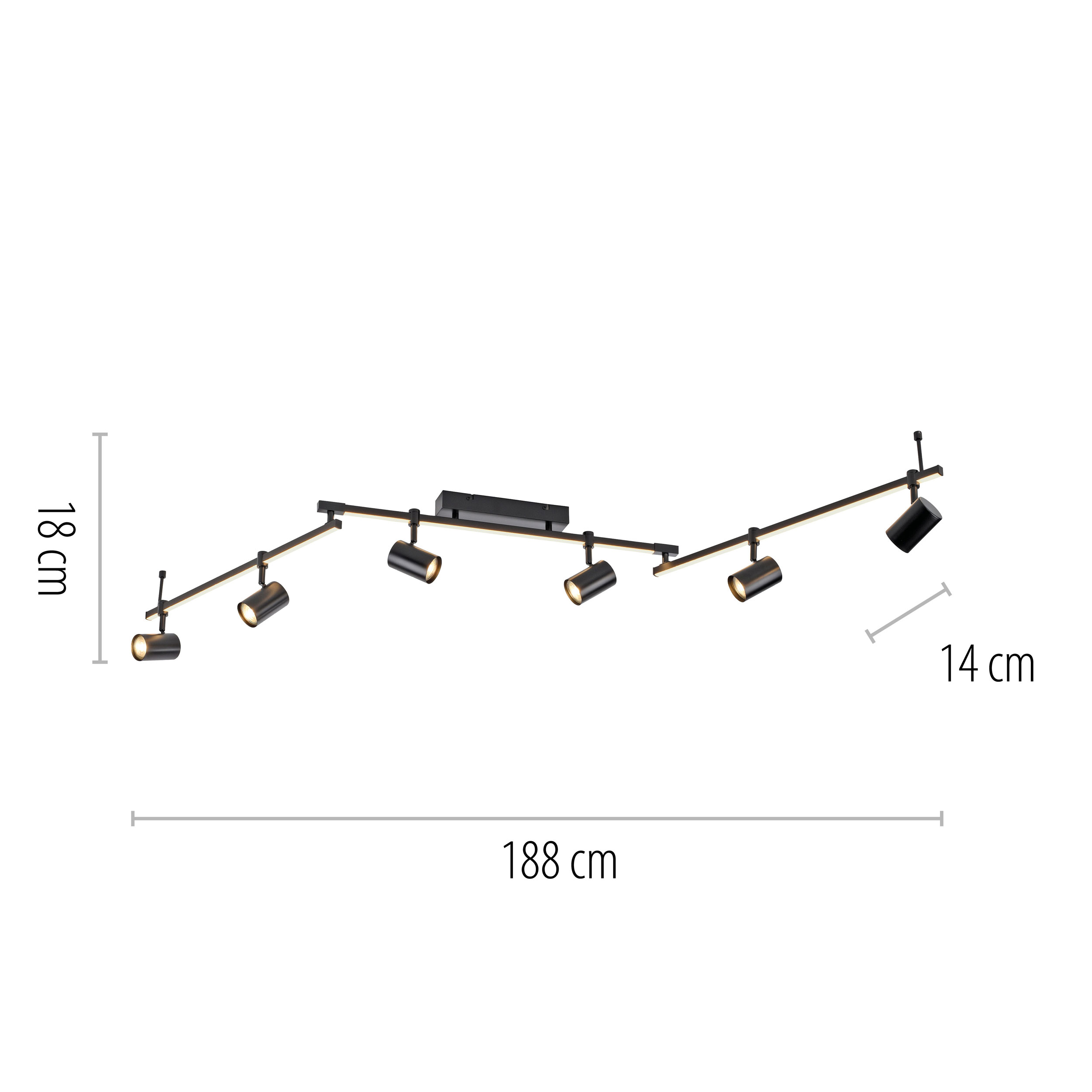 LED-Deckenleuchte 6flg image number null