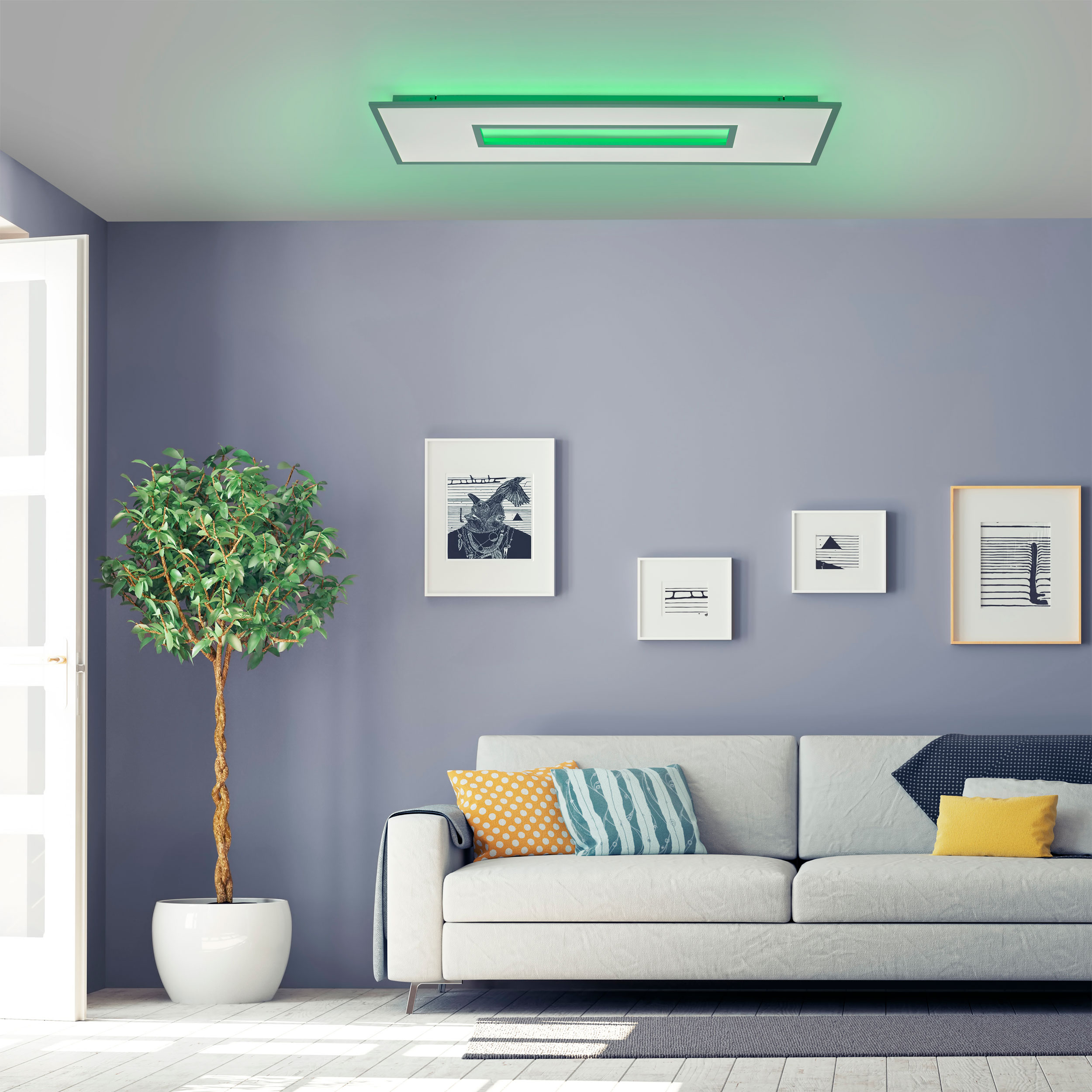 LED-Deckenleuchte 2flg image number null