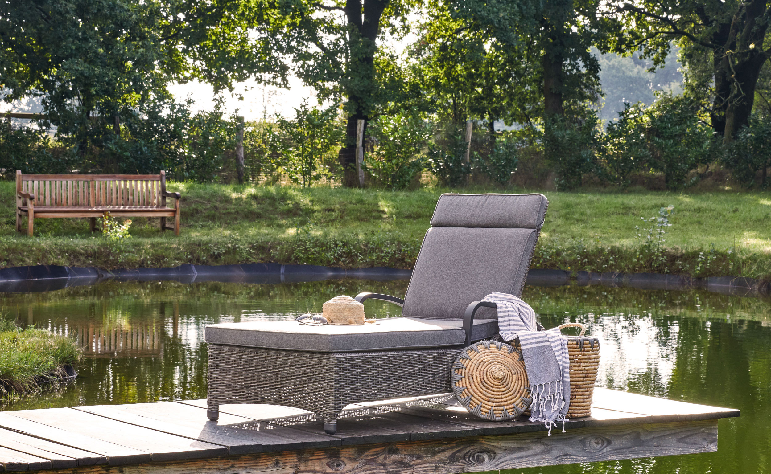 OUTDOOR Sonnenliege rollbar Polyrattan image number 2