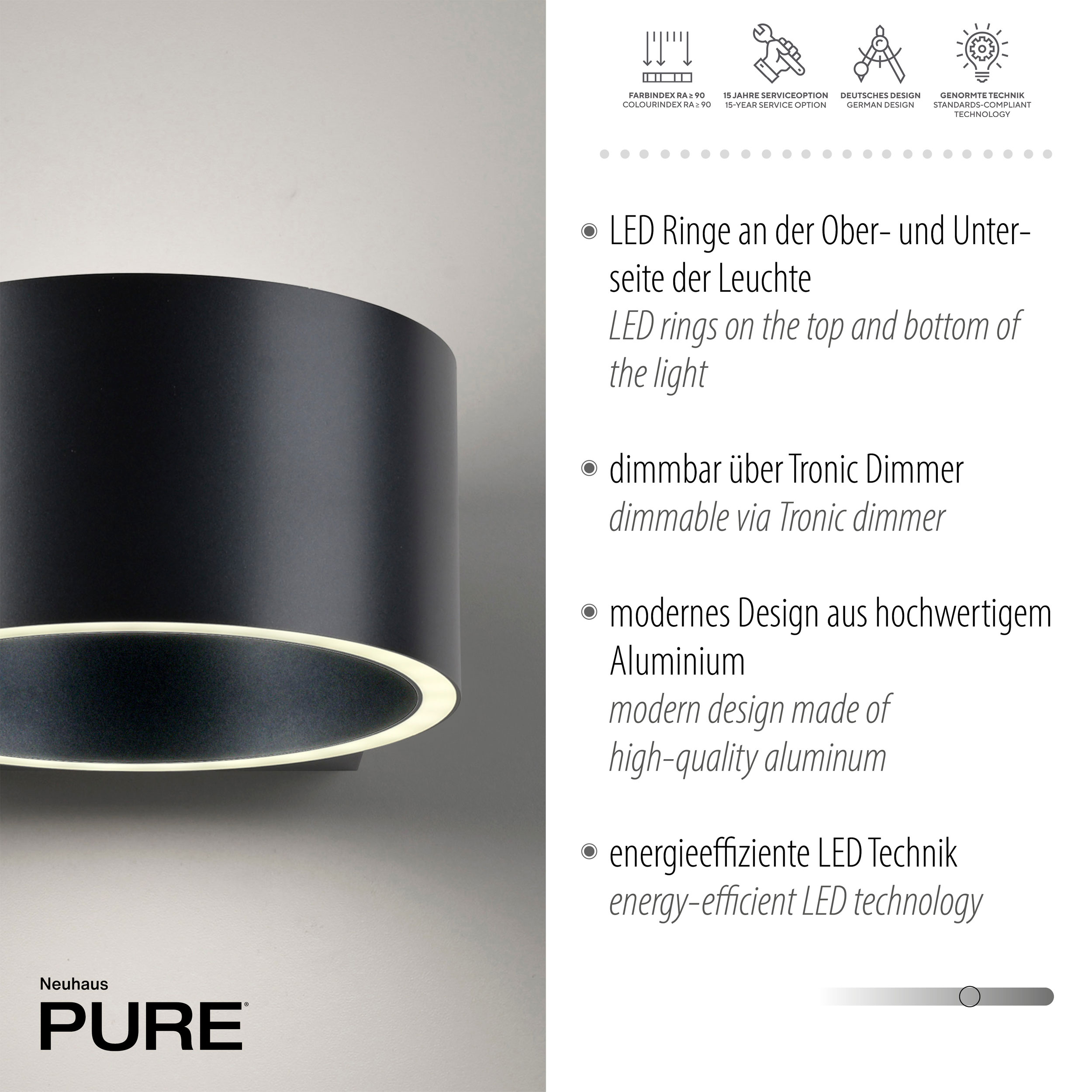 Paul Neuhaus LED-Wandleuchte 2flg image number 5