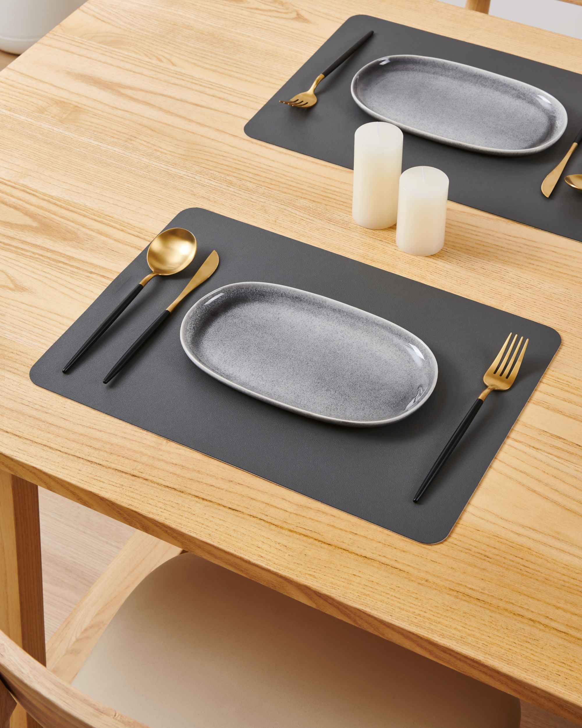 EGLO Living Tischset 30x43 cm silberfarben grau Kunststoff