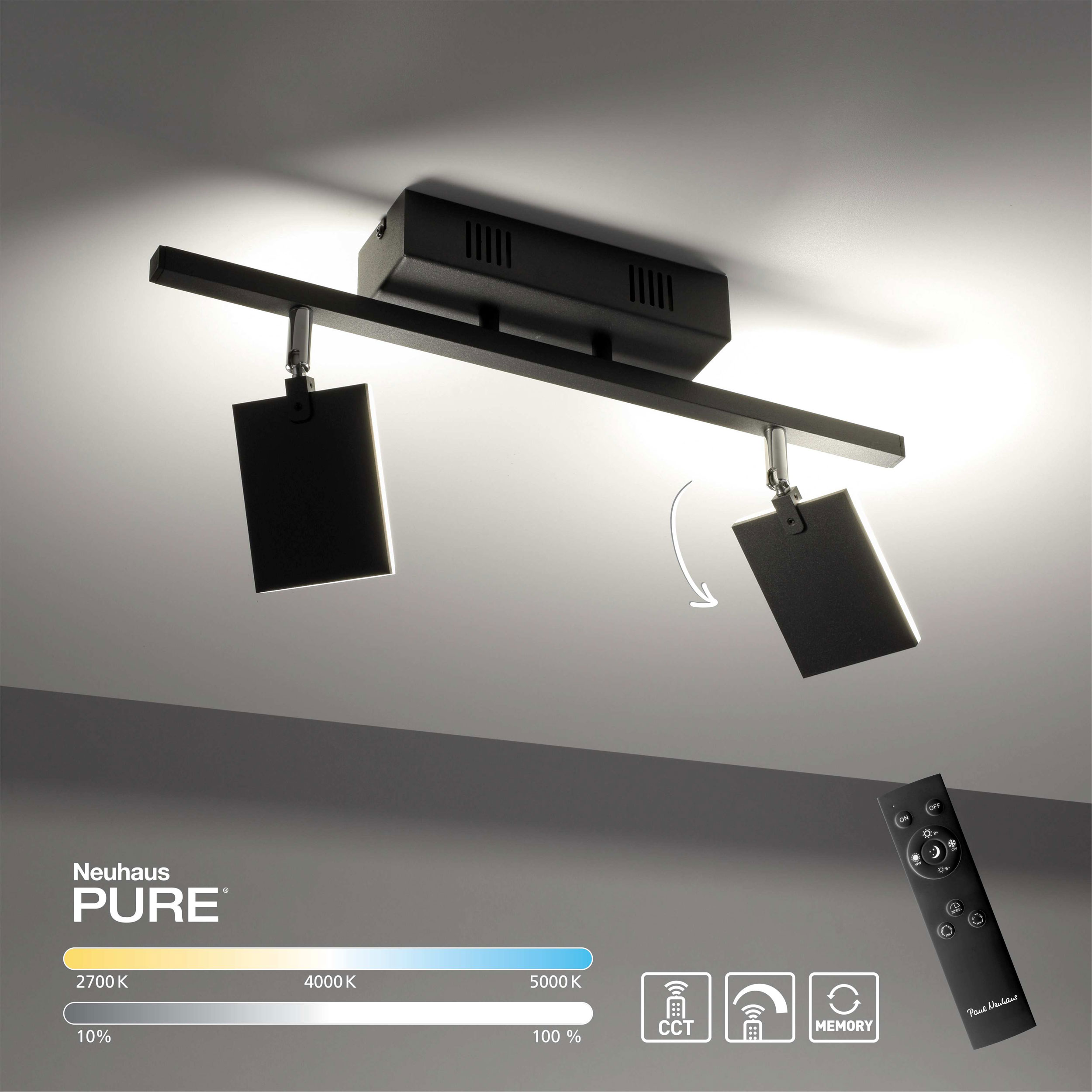LED-Deckenleuchte 2flg image number null
