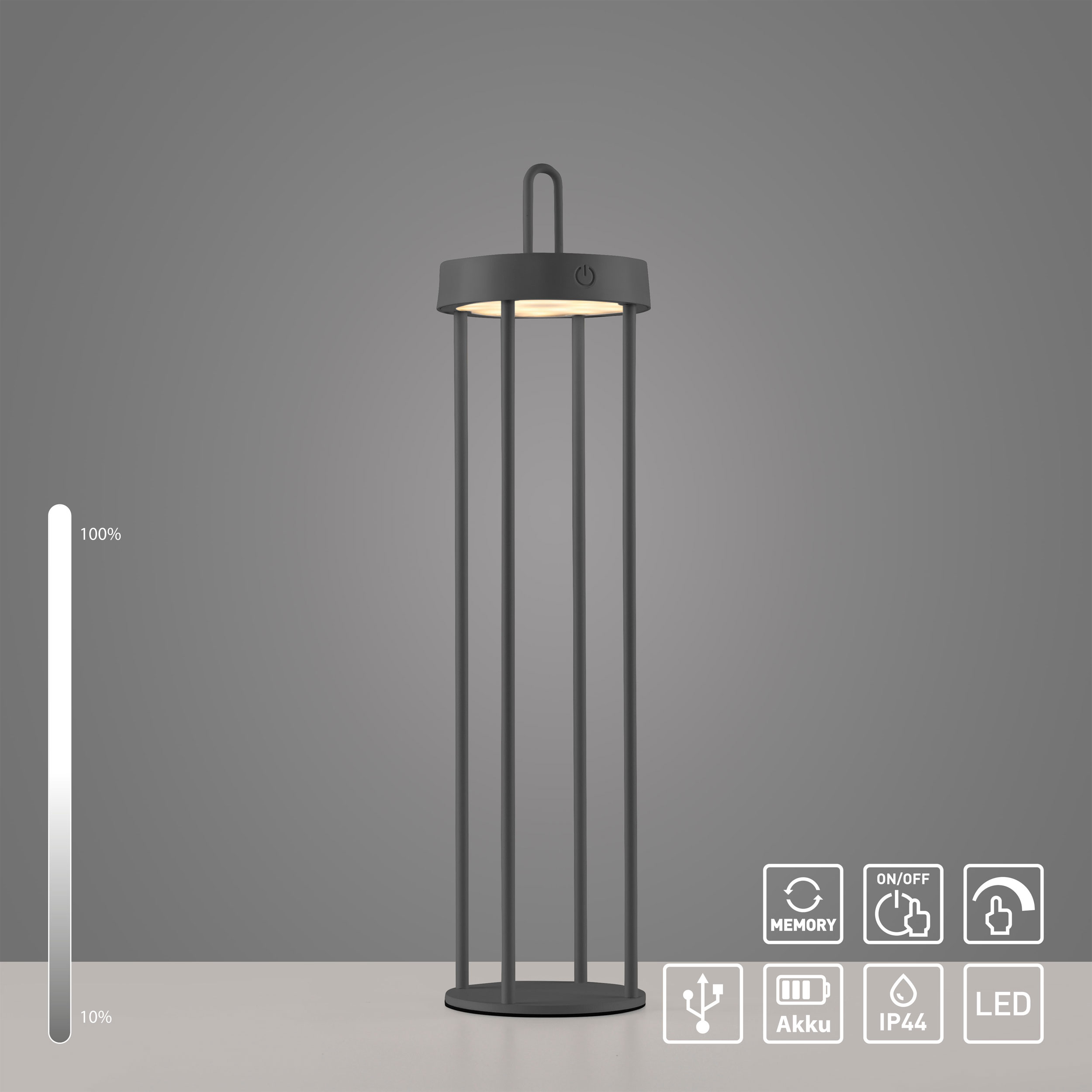 JUST LIGHT. LED-Akku-Tischleuchte 1flg image number 4
