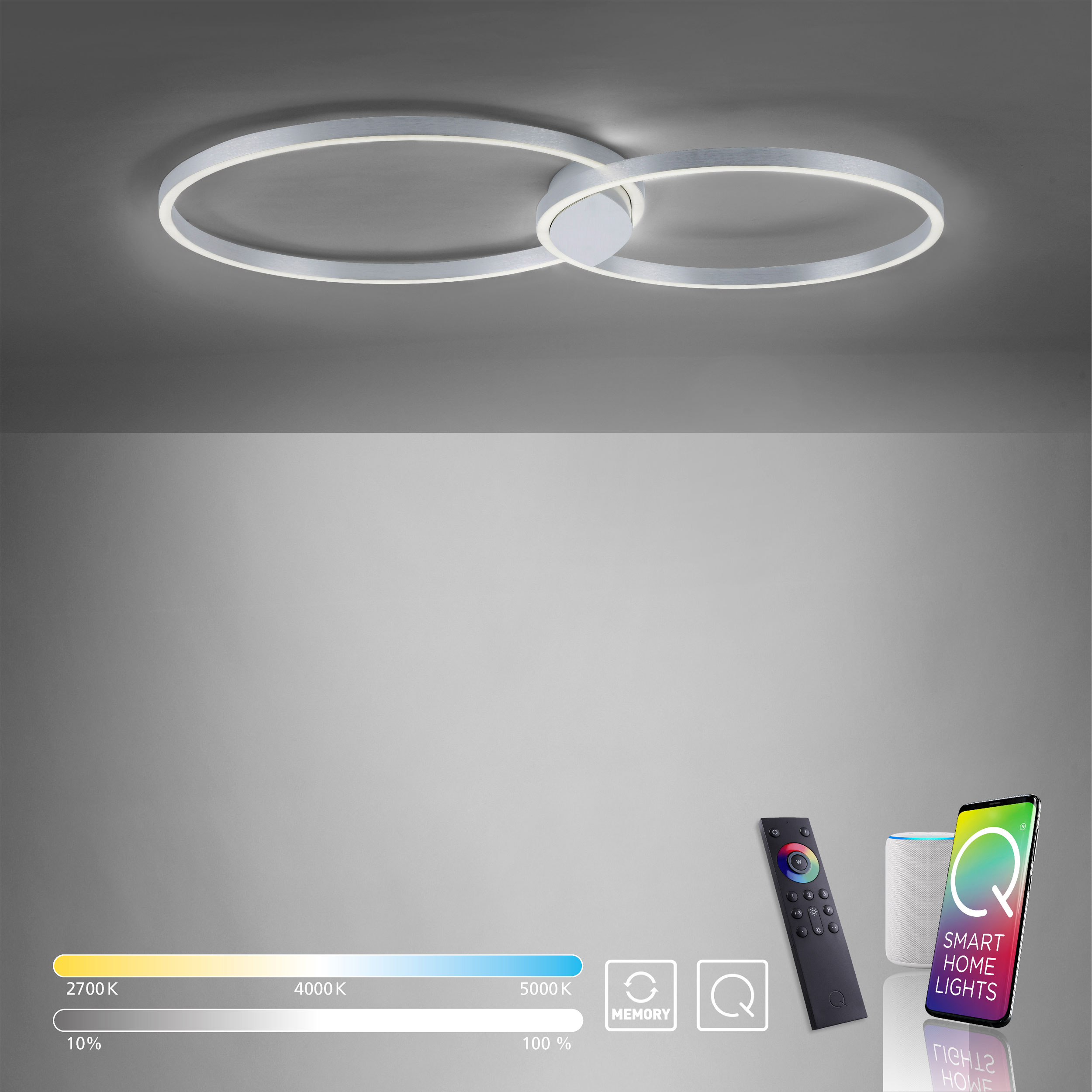 LED-Deckenleuchte 2flg image number null