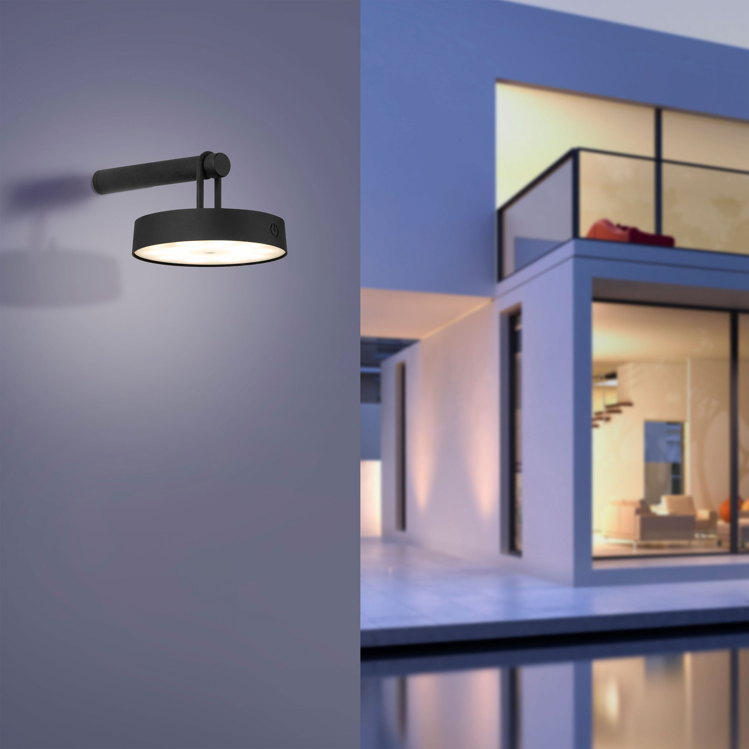 LED-Akku-Wandleuchte 1flg image number null