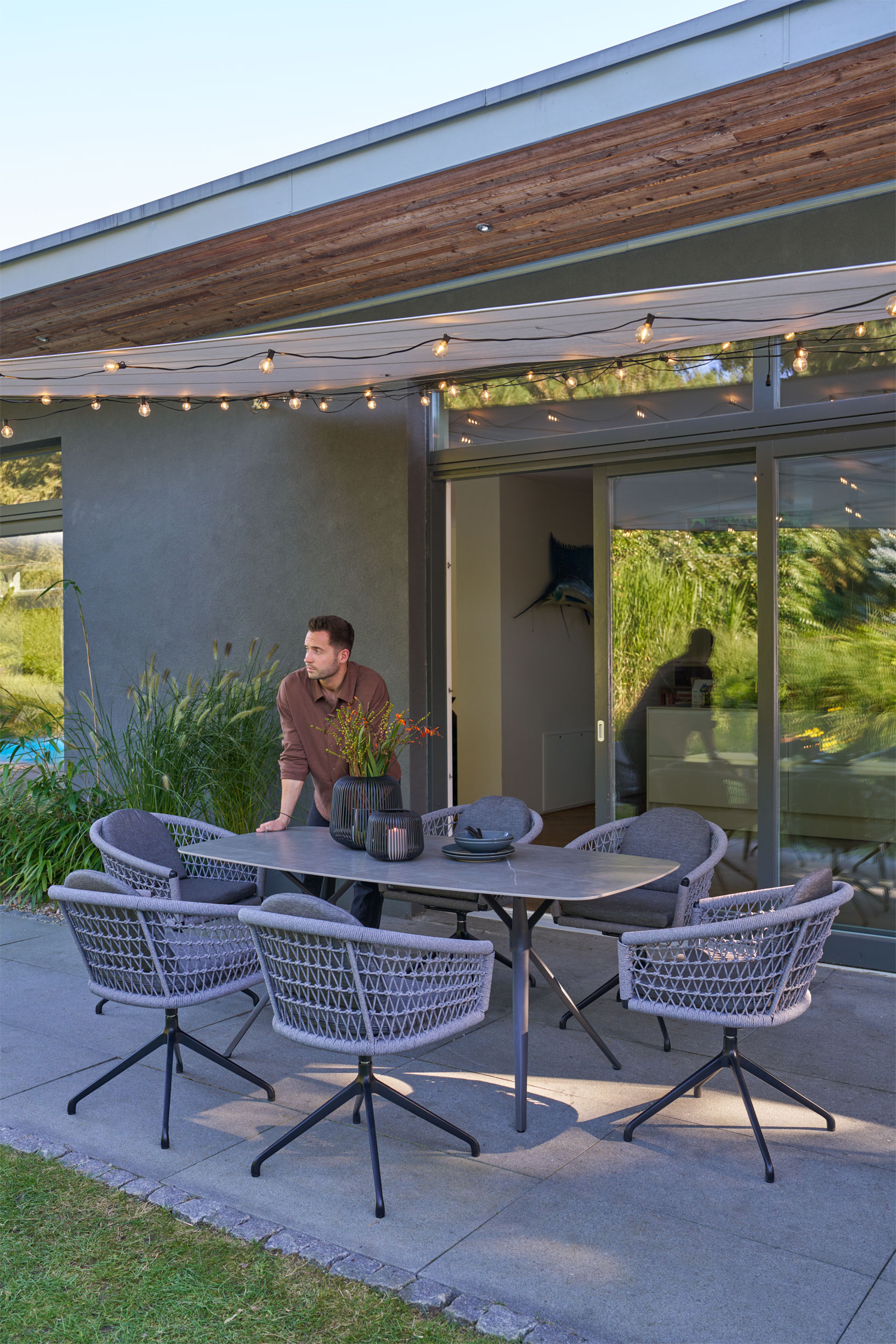 OUTDOOR Gartensessel drehbar Rope image number 4