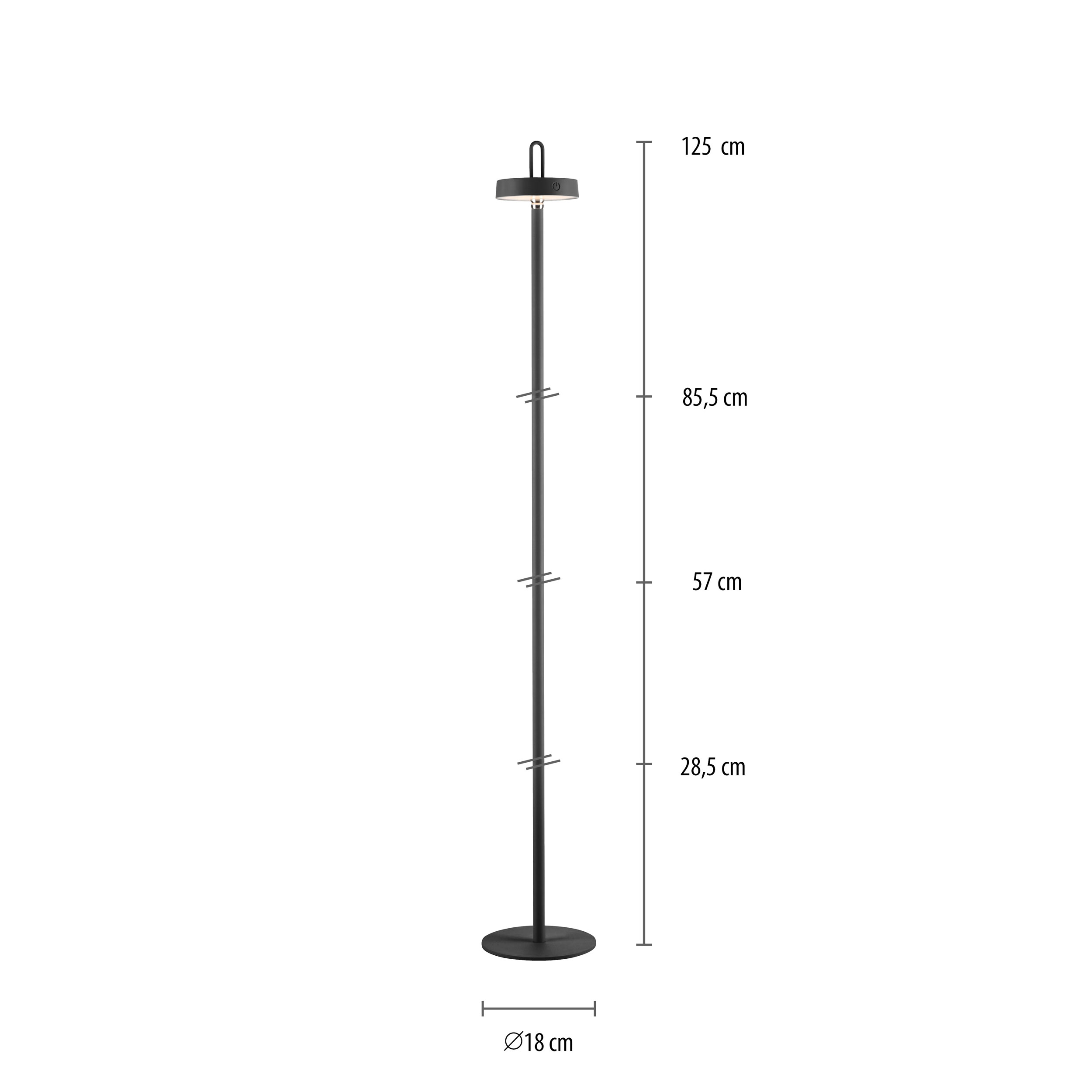 LED-Akku-Stehleuchte 1flg image number null