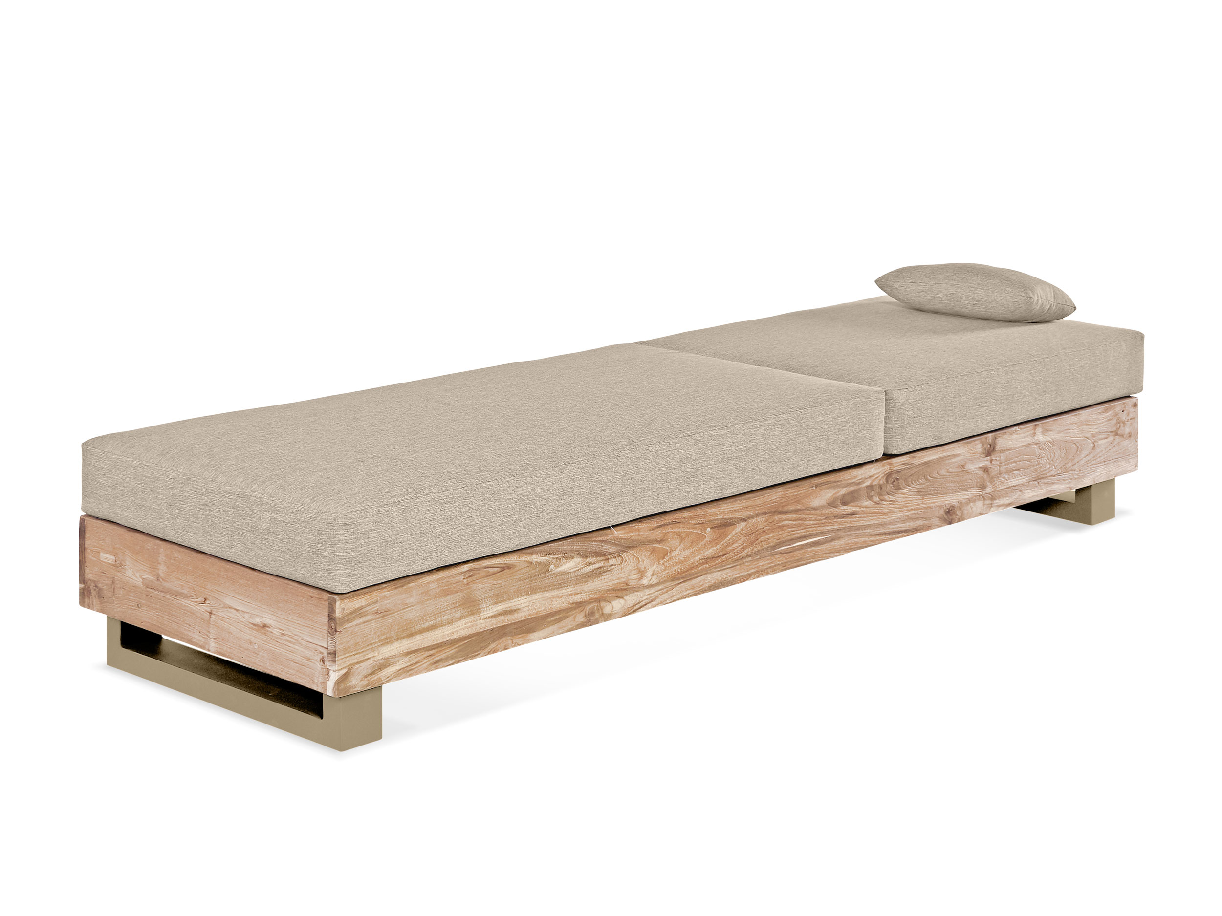 Gartenliege Teak Weiss image number null