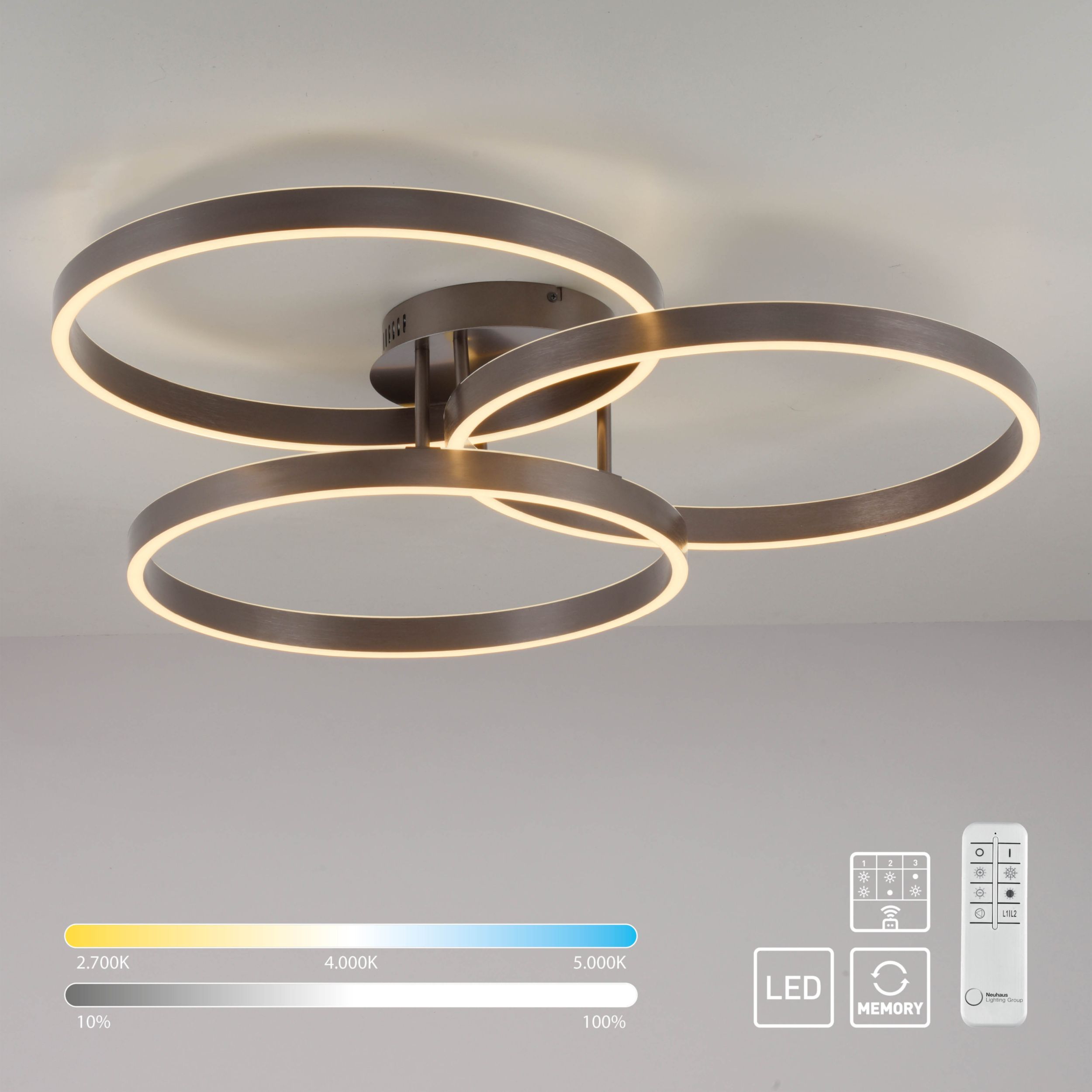 MONDO Mondo LED-Deckenleuchte 2flg image number 4