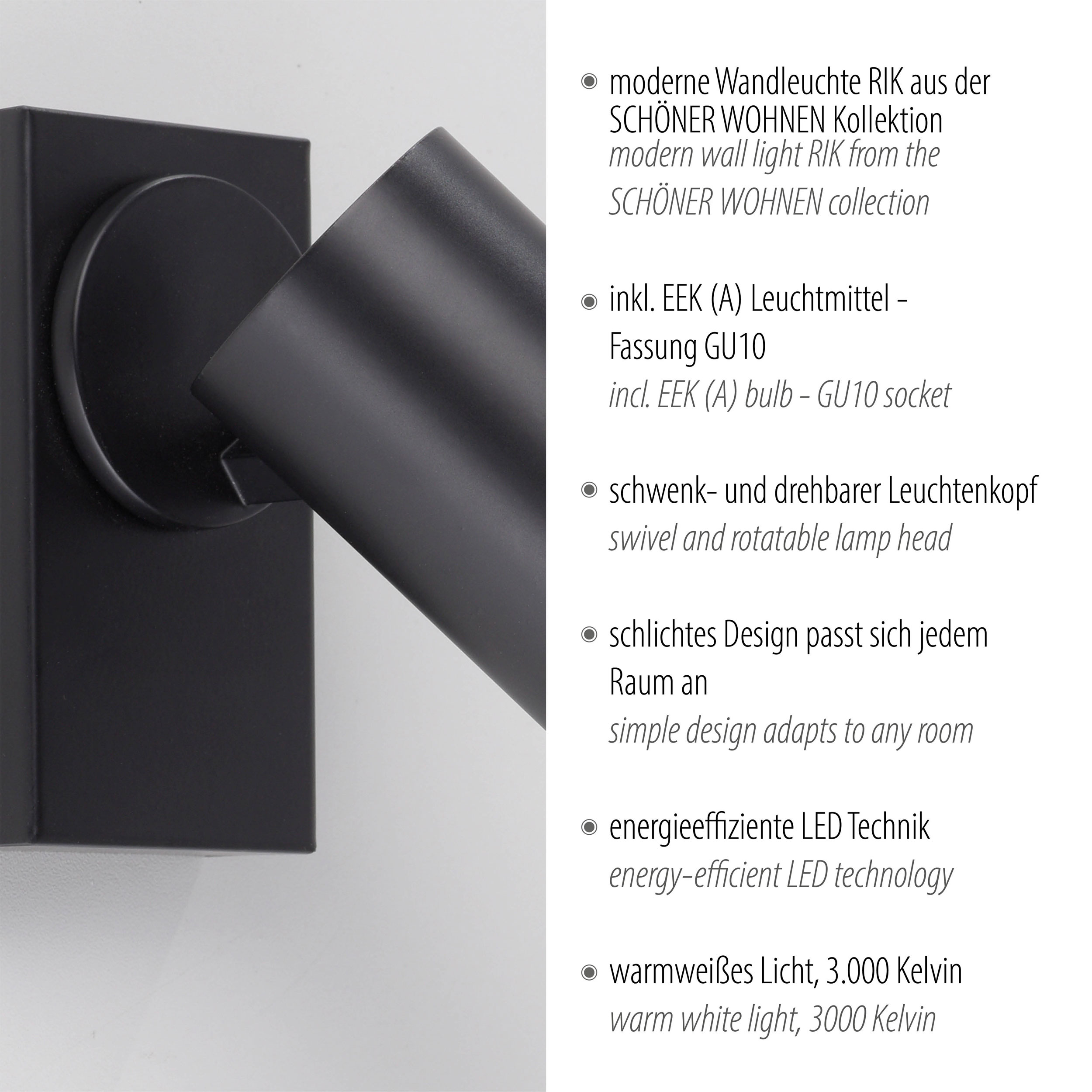 JUST LIGHT LED-Wand-u. Deckenleuchte 1flg image number 5