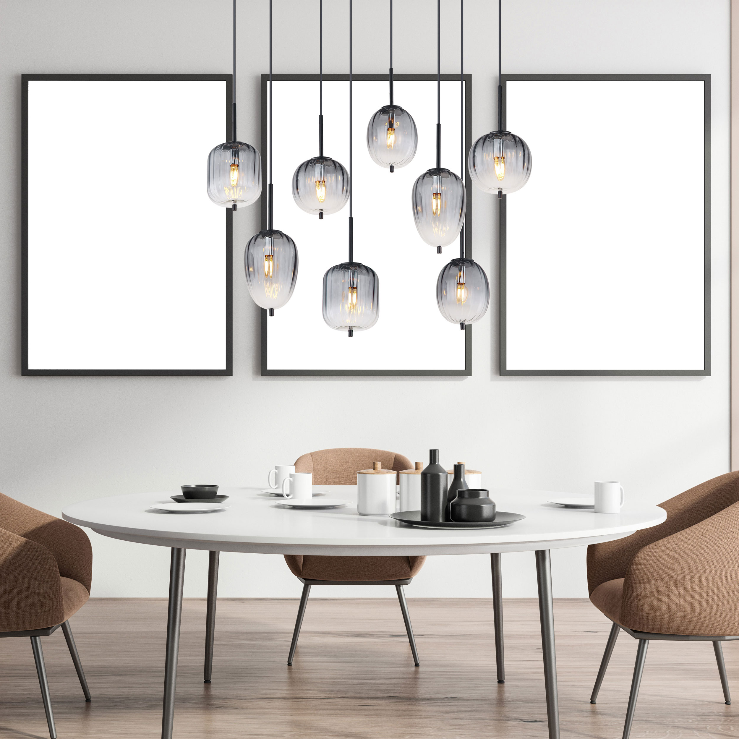 LED-Pendelleuchte 8flg image number null