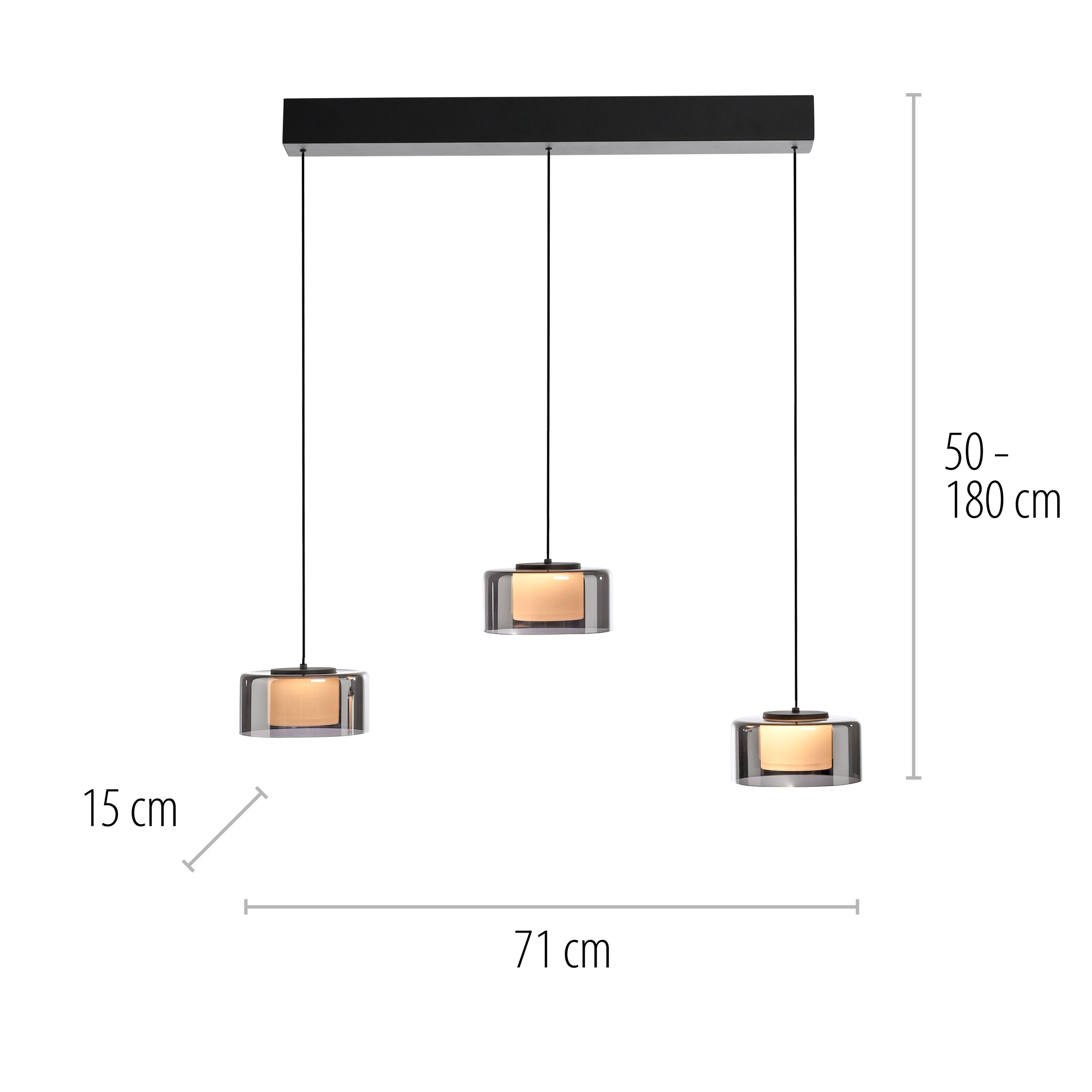 LED-Pendelleuchte 3flg image number null