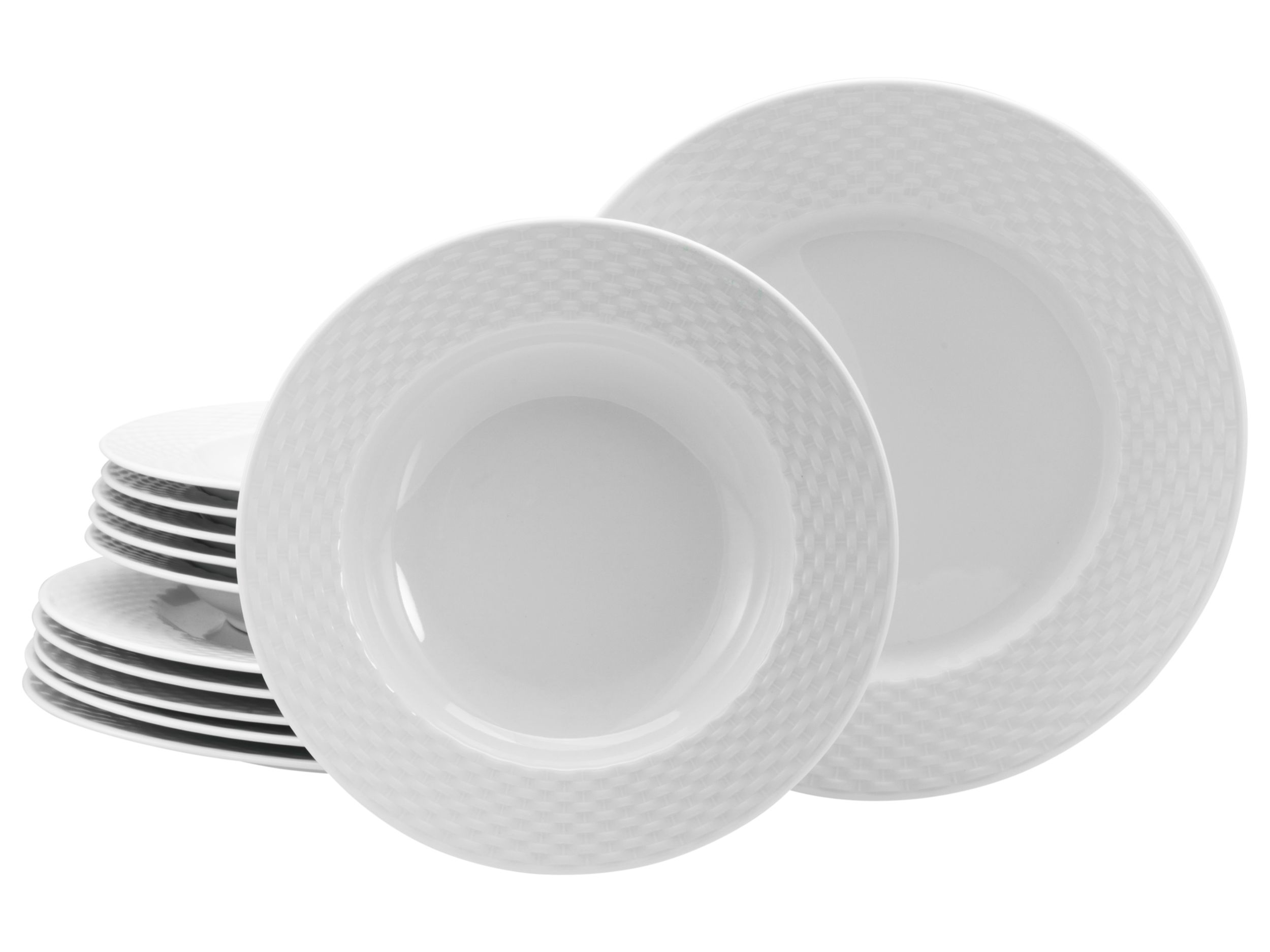 CreaTable Tafelgeschirr 12tlg weiß Porzellan