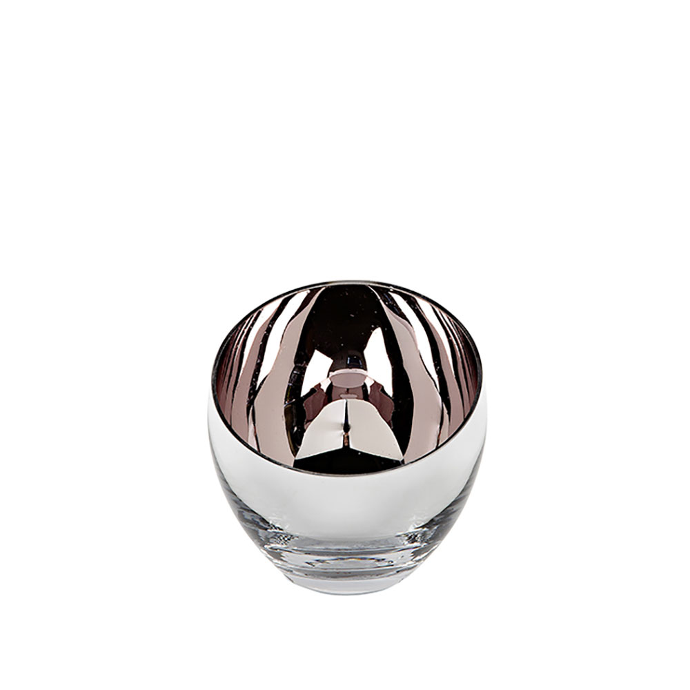 Fink Teelichthalter 11cm pink Glas