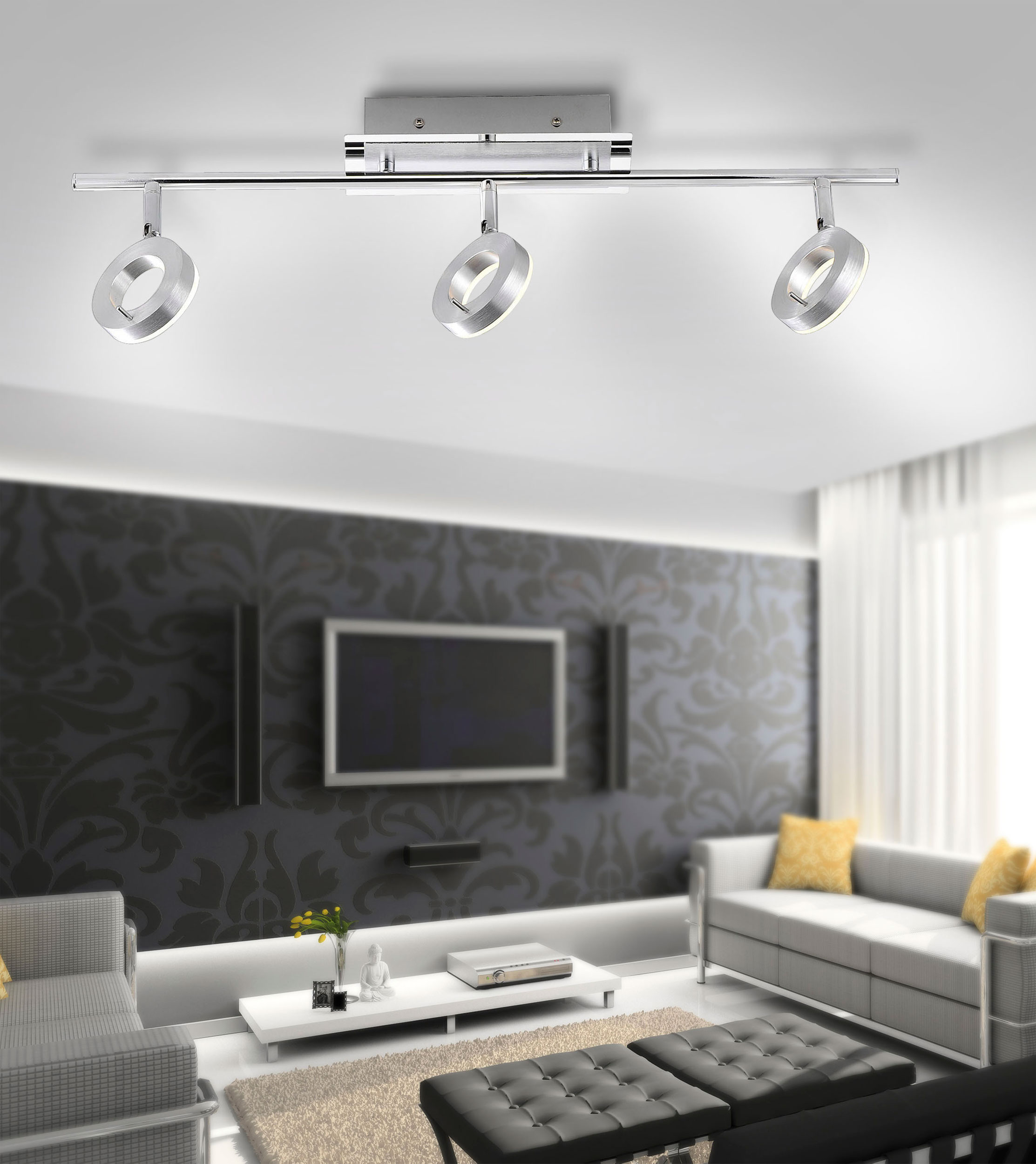 LED-Deckenleuchte 3flg image number null