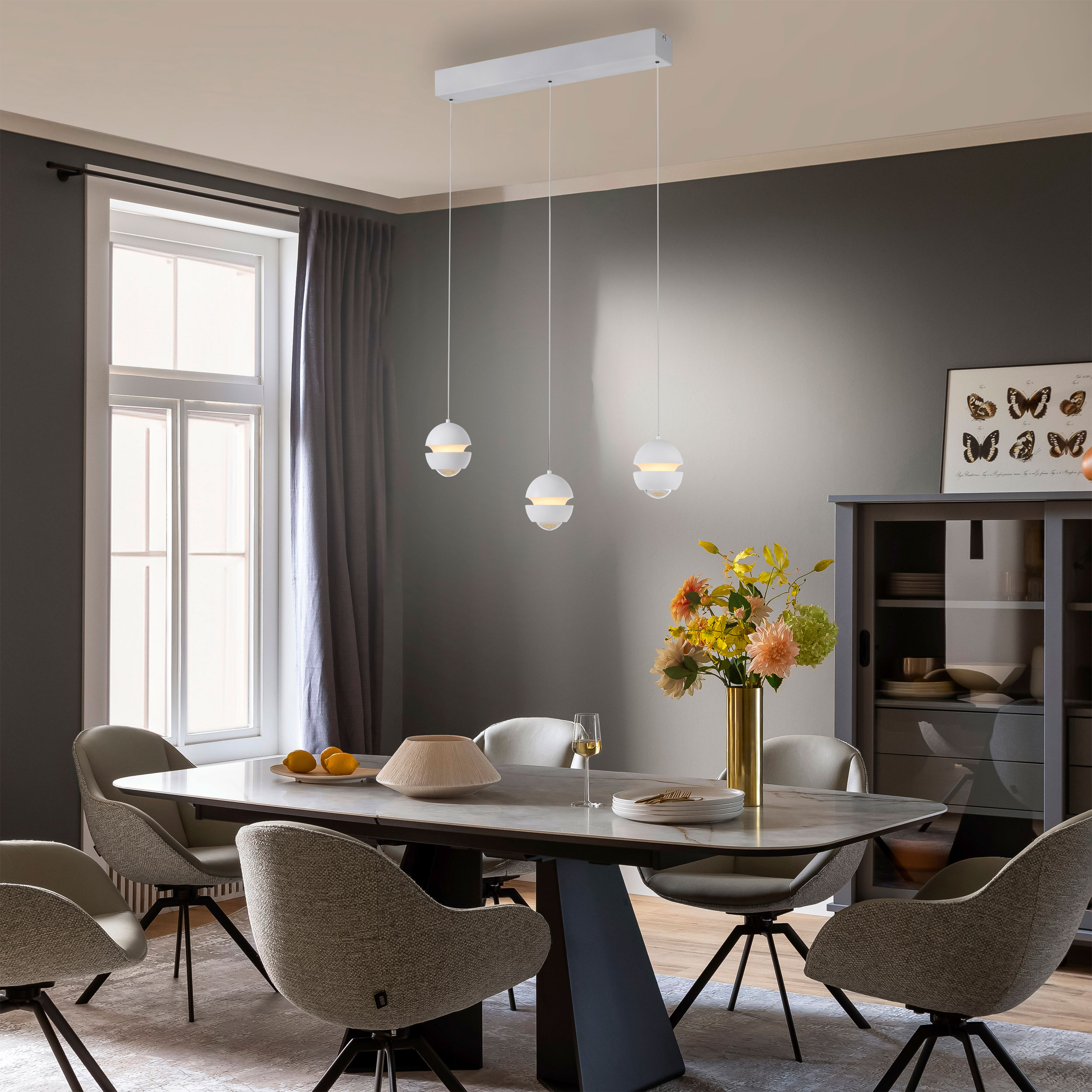 SCH&Ouml;NER WOHNEN LED-Pendelleuchte 3flg image number 5