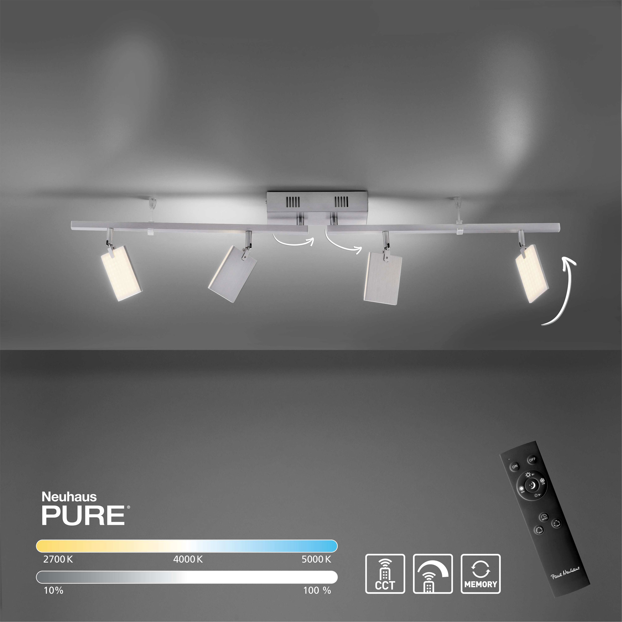 LED-Deckenleuchte 4flg image number null