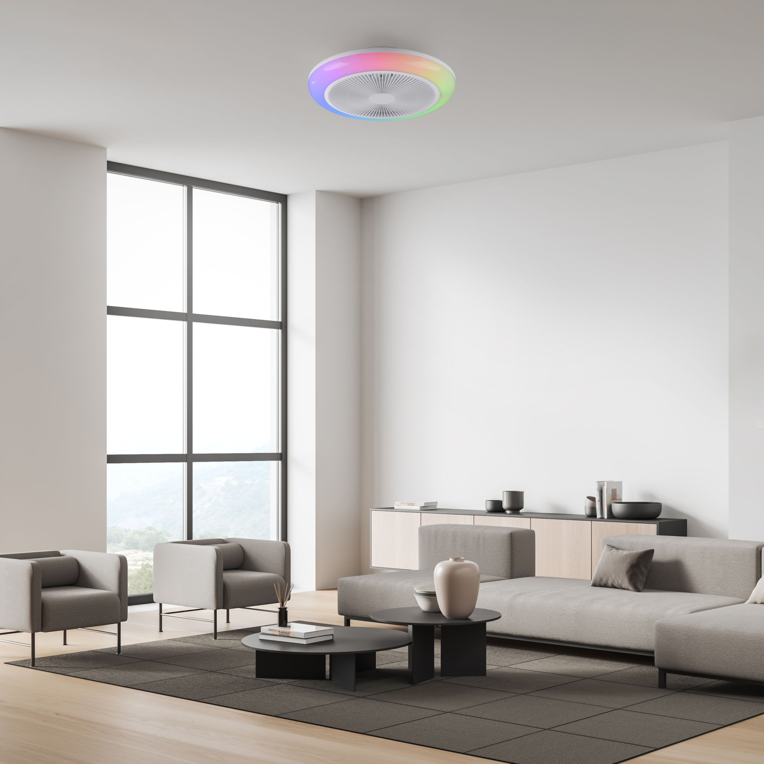 JUST LIGHT LED-Deckenleuchte+Ventilator image number 2