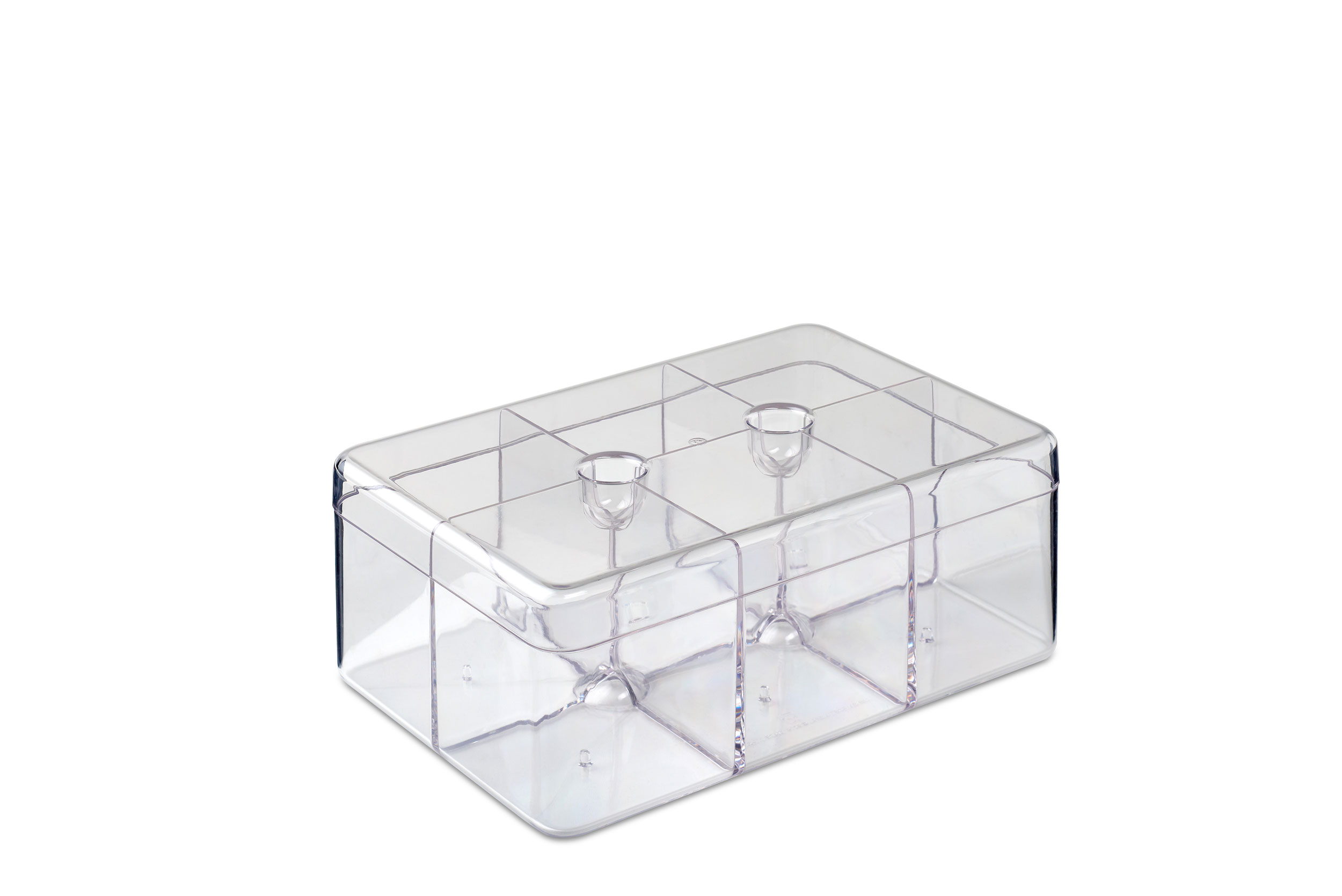Rosti Mepal Modula Aufbewahrungsbox - 6 Fächer - Transparent - SAN