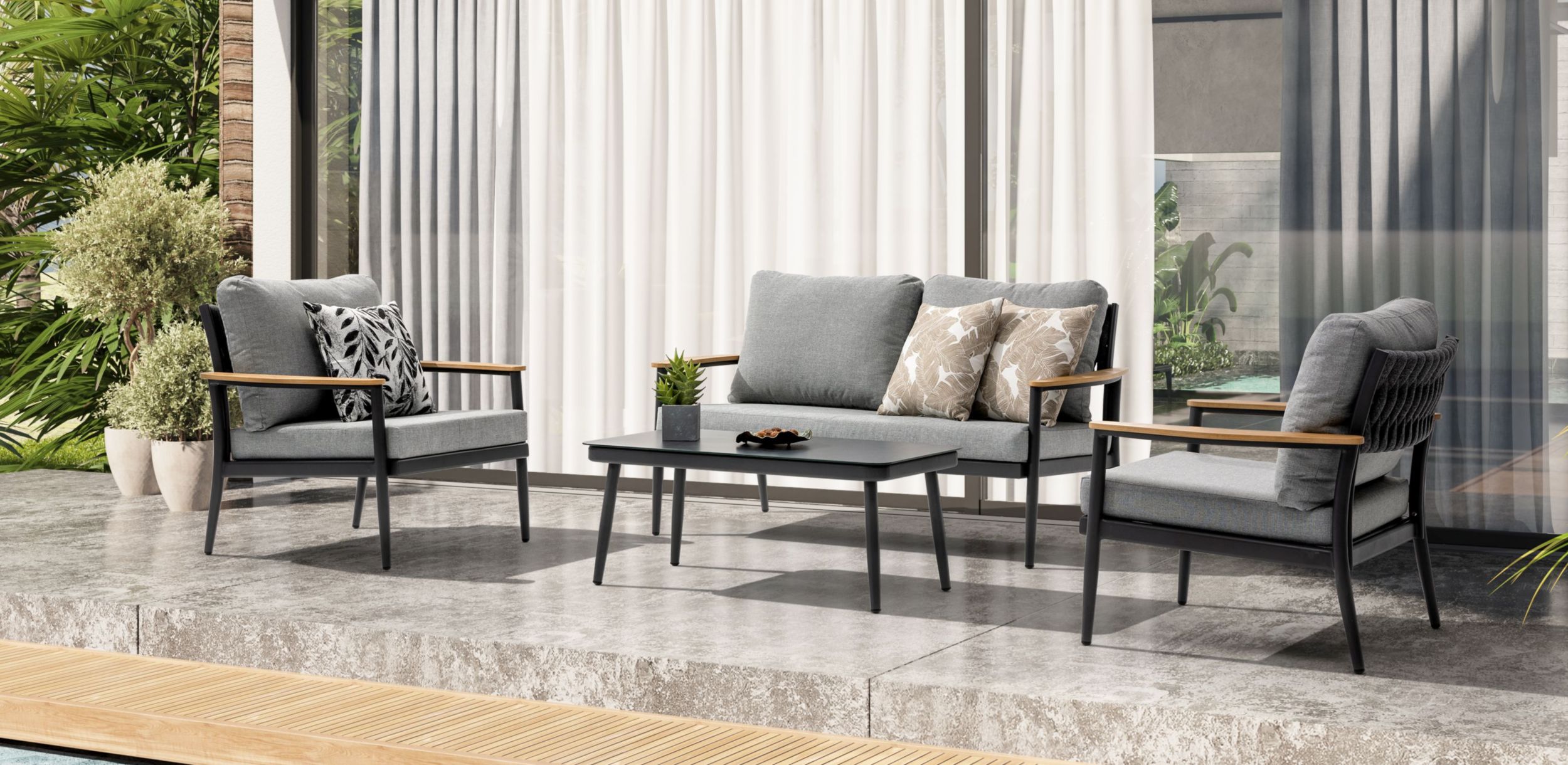 OUTDOOR Gartenlounge-Set 4 tlg. image number 4