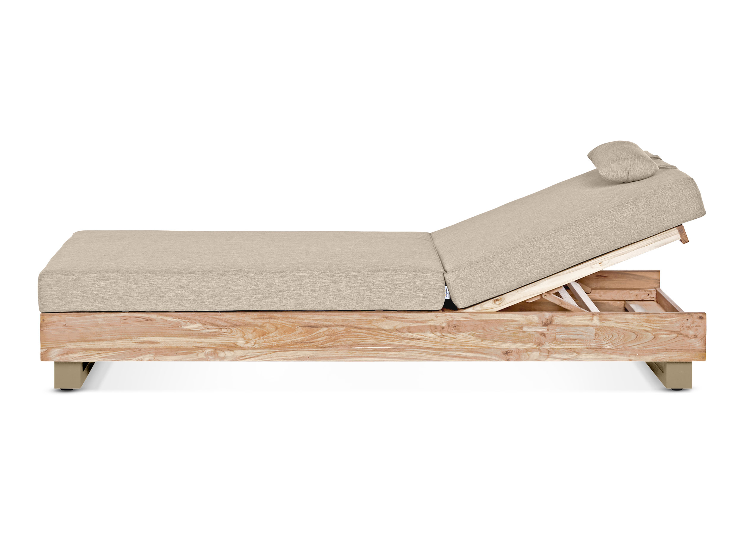 Gartenliege Teak Weiss image number null