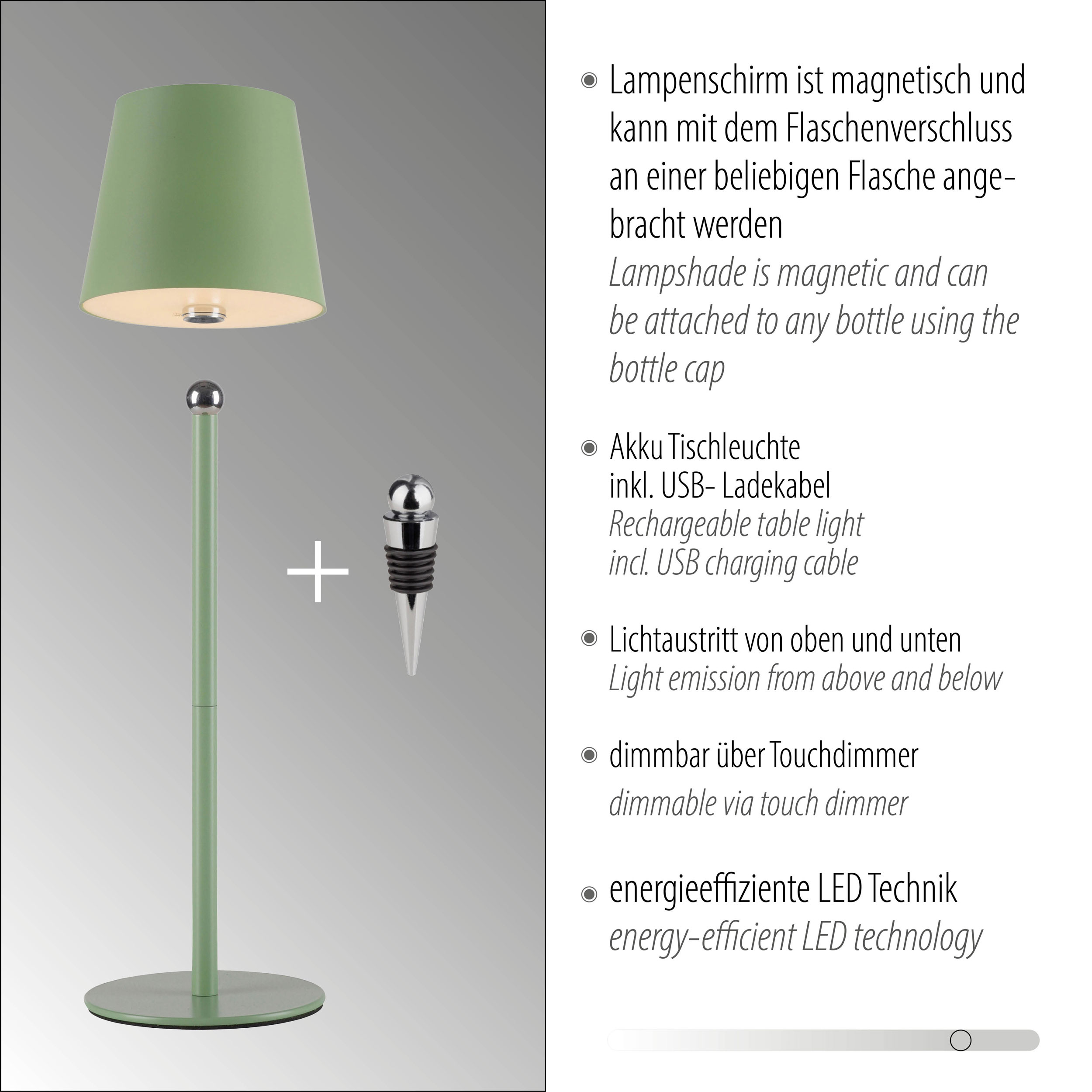 JUST LIGHT LED-Tischleuchte 1flg image number 4