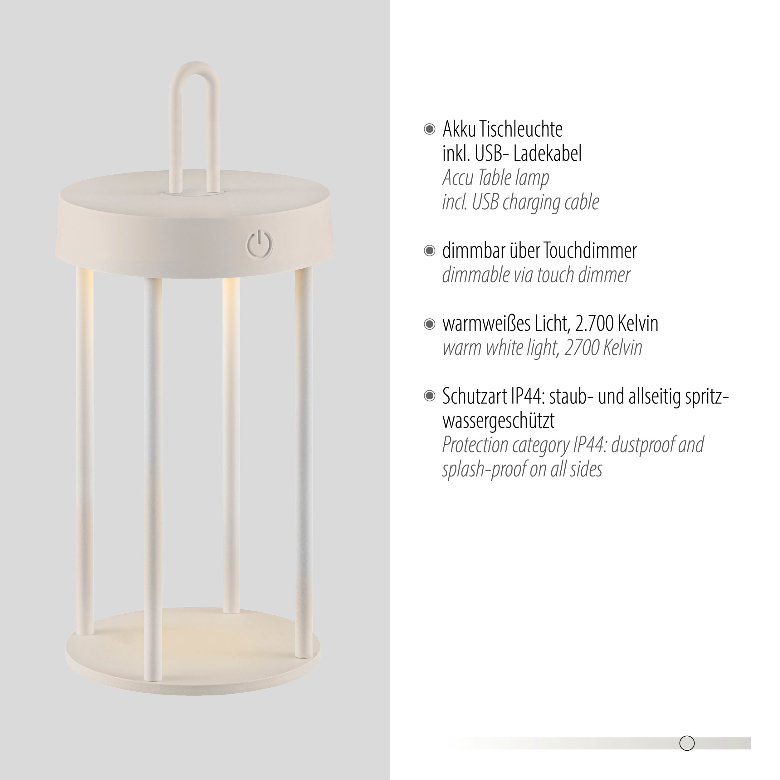 JUST LIGHT. LED-Akku-Tischleuchte 1flg image number 5