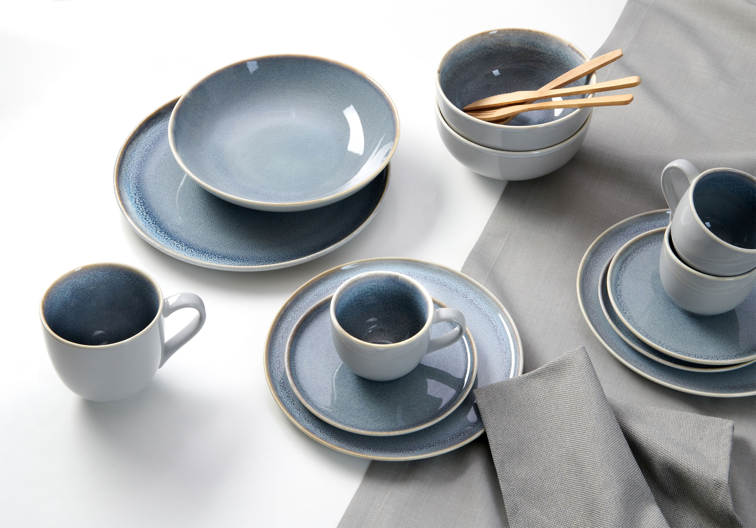 Set 6 Piatti Fondi H&H Denver | Stoneware Nero 20cm Per La Tua Tavola