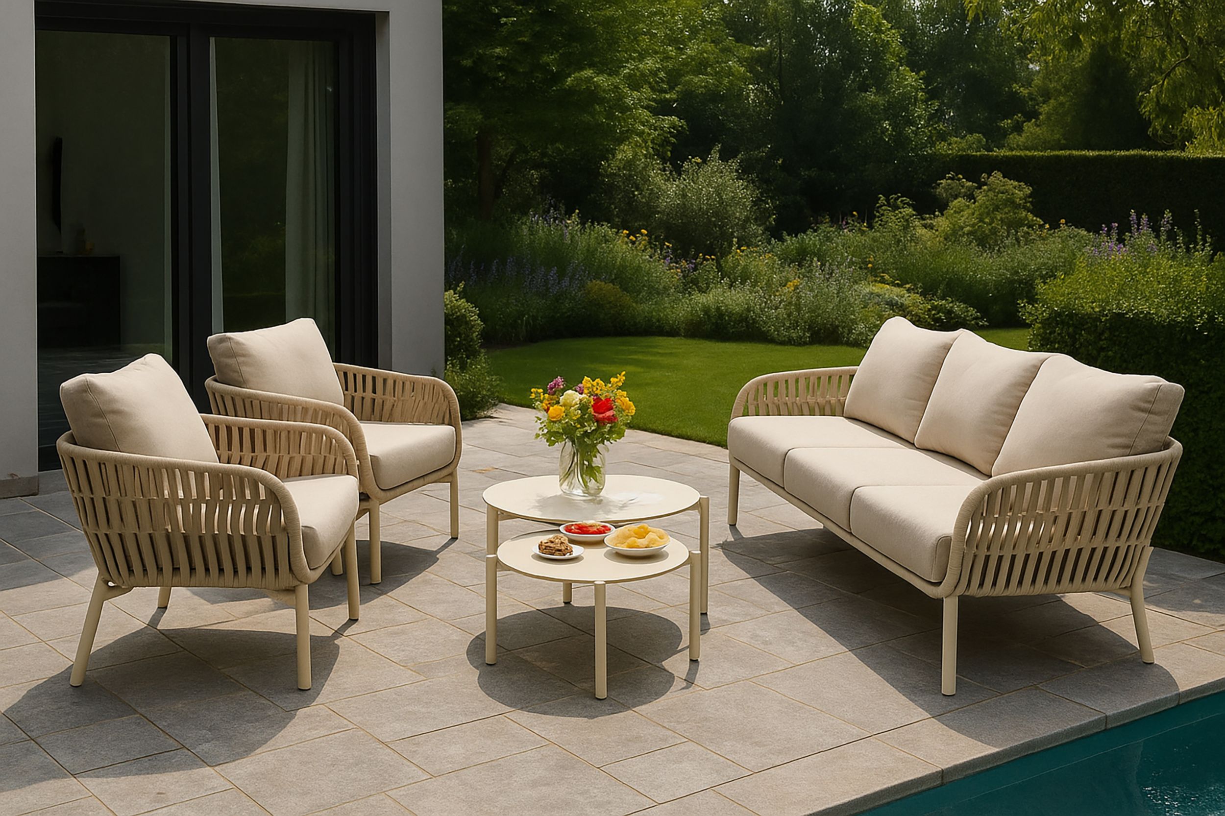 OUTDOOR Low Dining Gartensofa 3-Sitzer image number 2