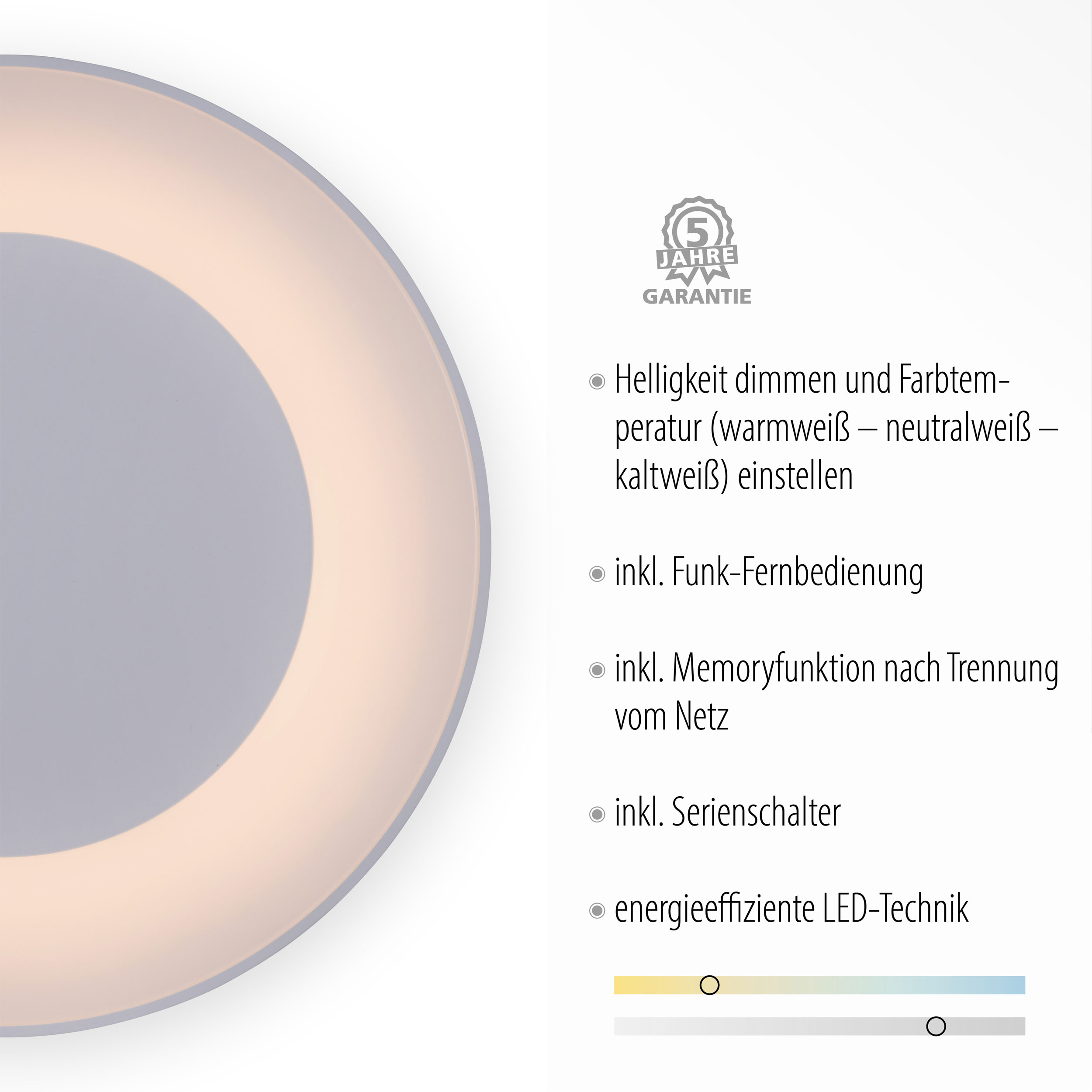 JUST LIGHT. LED-Deckenleuchte 1flg image number 4