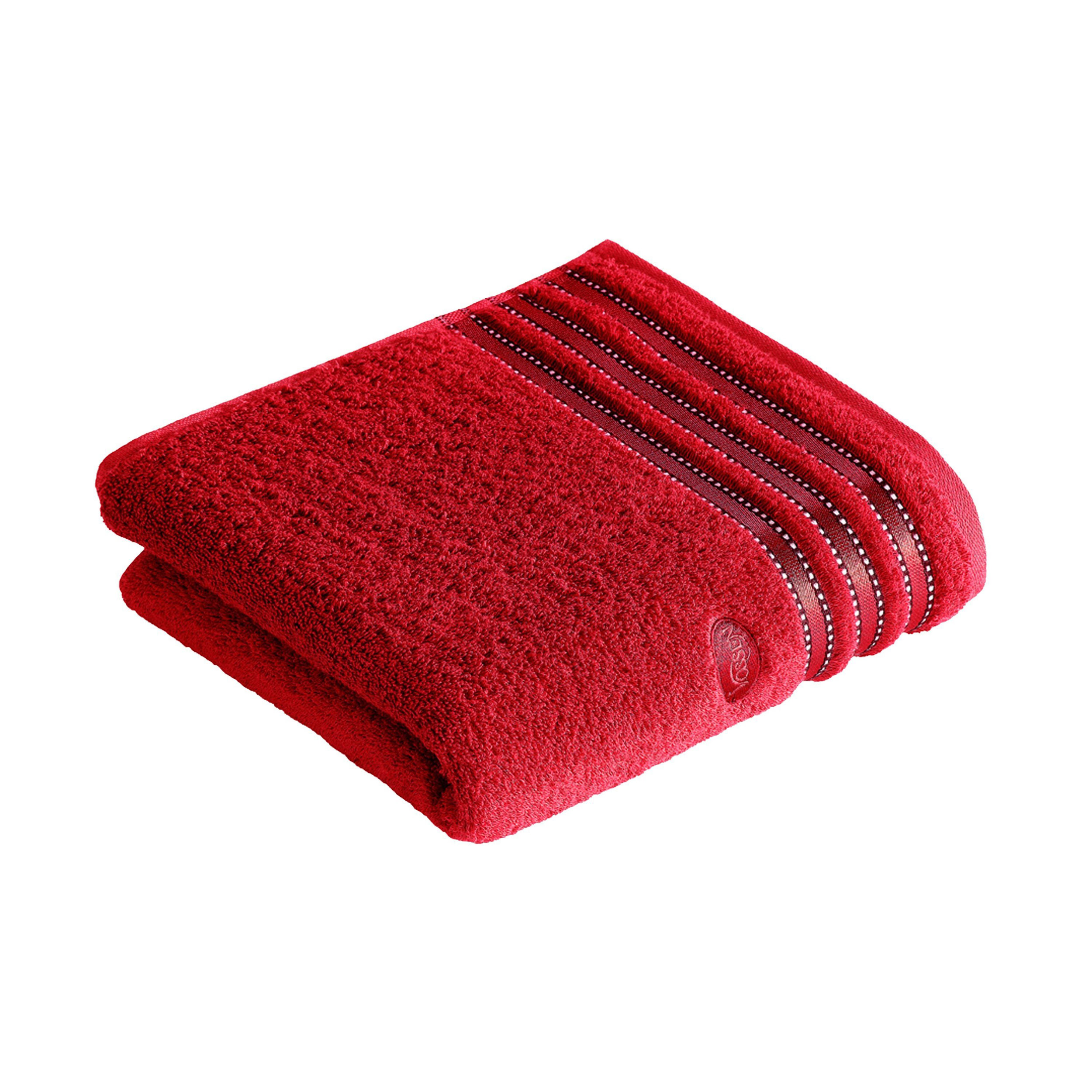 VOSSEN Handtuch Cult de Luxe rot Baumwolle