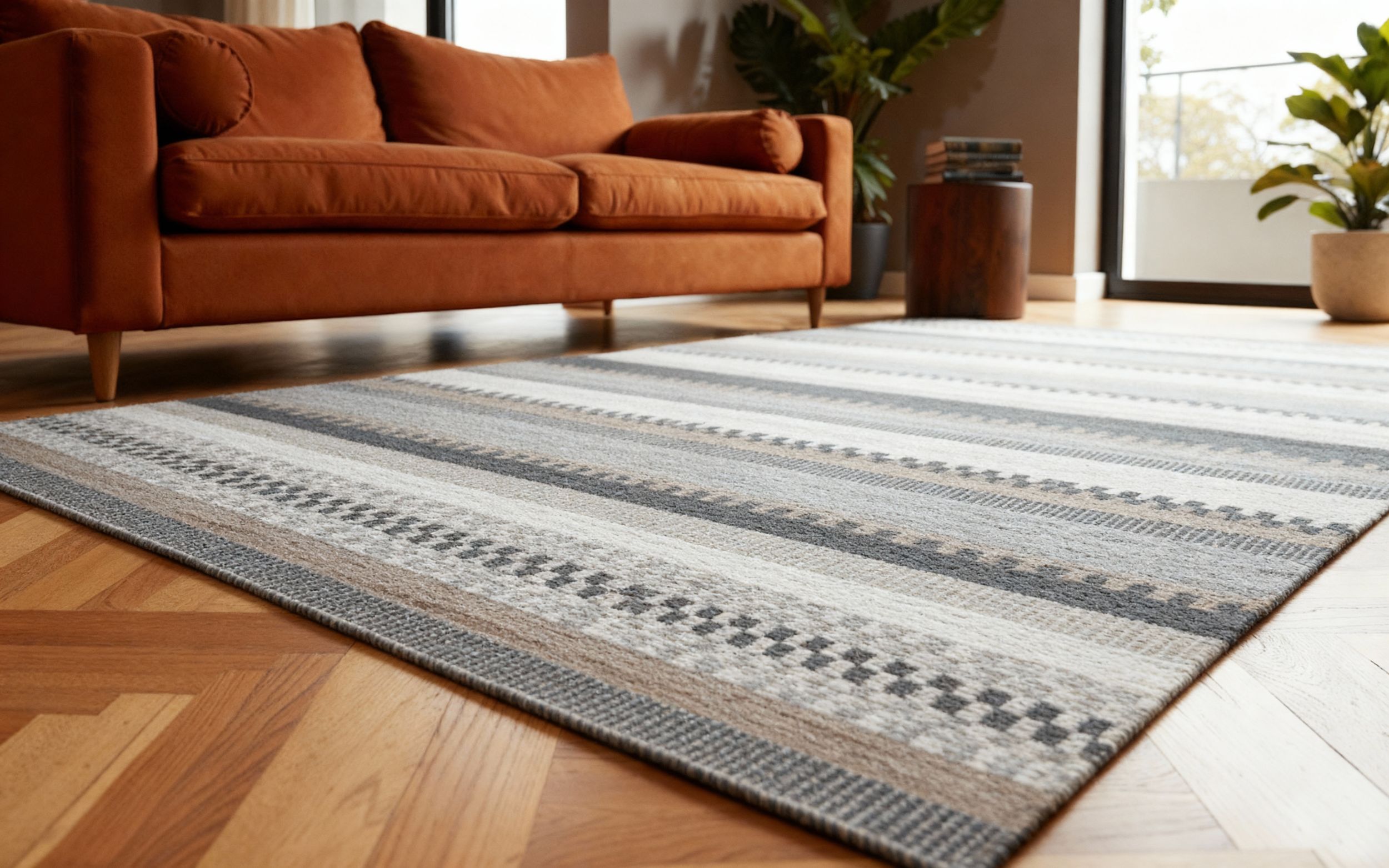 Nord S&uuml;d Moderner Webteppich image number 4